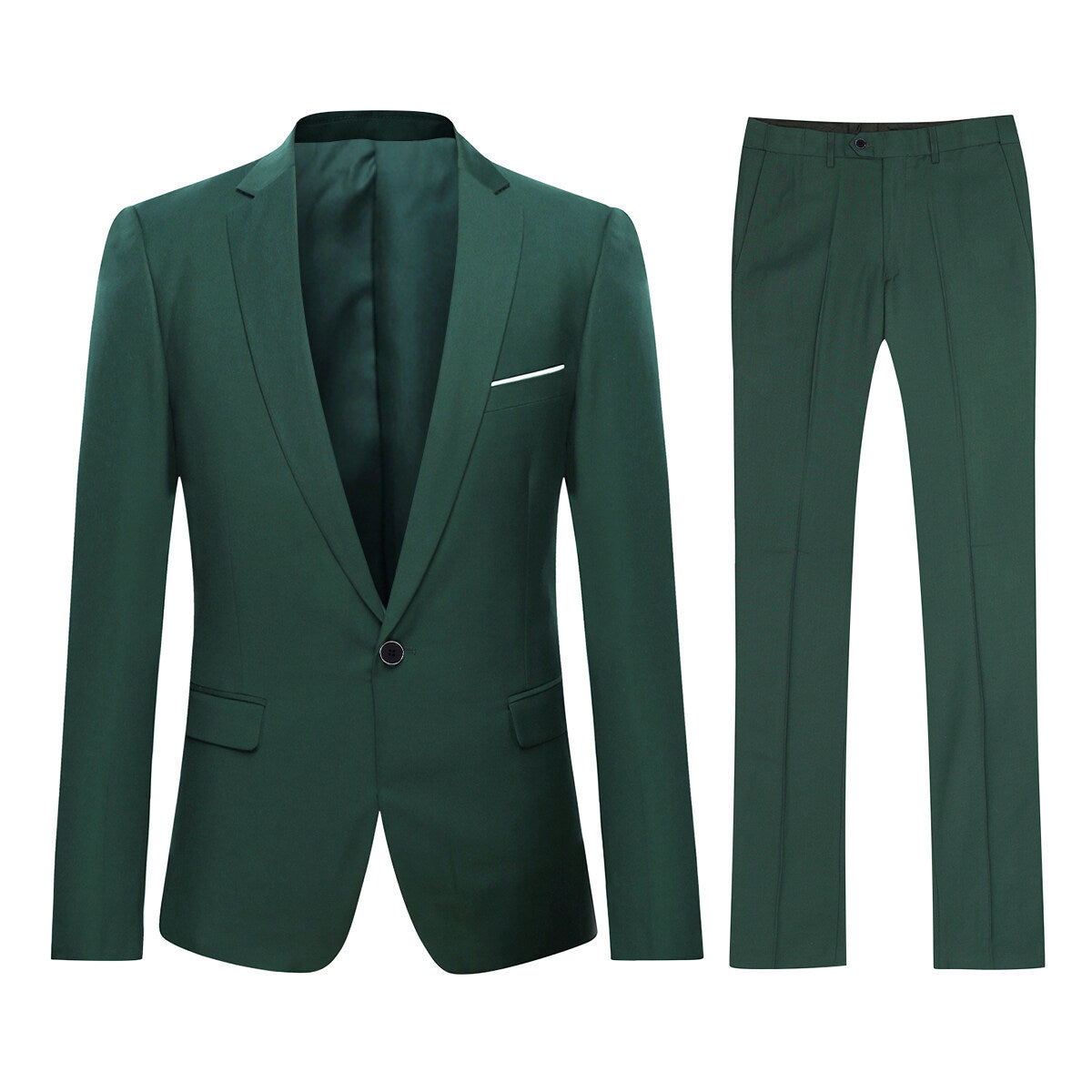 YFFUSHI Mens 2 Piece Business Slim Formal 1 Button Suit Set