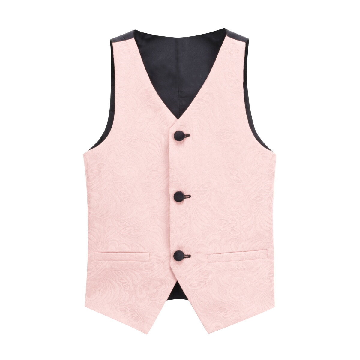 YFFUSHI Boys Three-piece Suit Velvet Paisley Embroidered Blazer and Vest and Pants