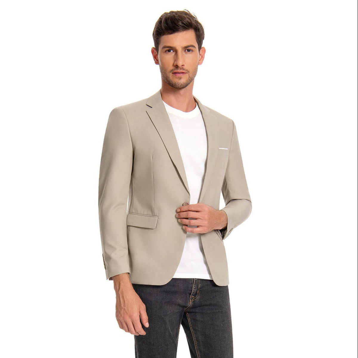 Cloudstyle Men's Suit Jacket One Button Slim Fit Sport Coat Business Daily Blazer