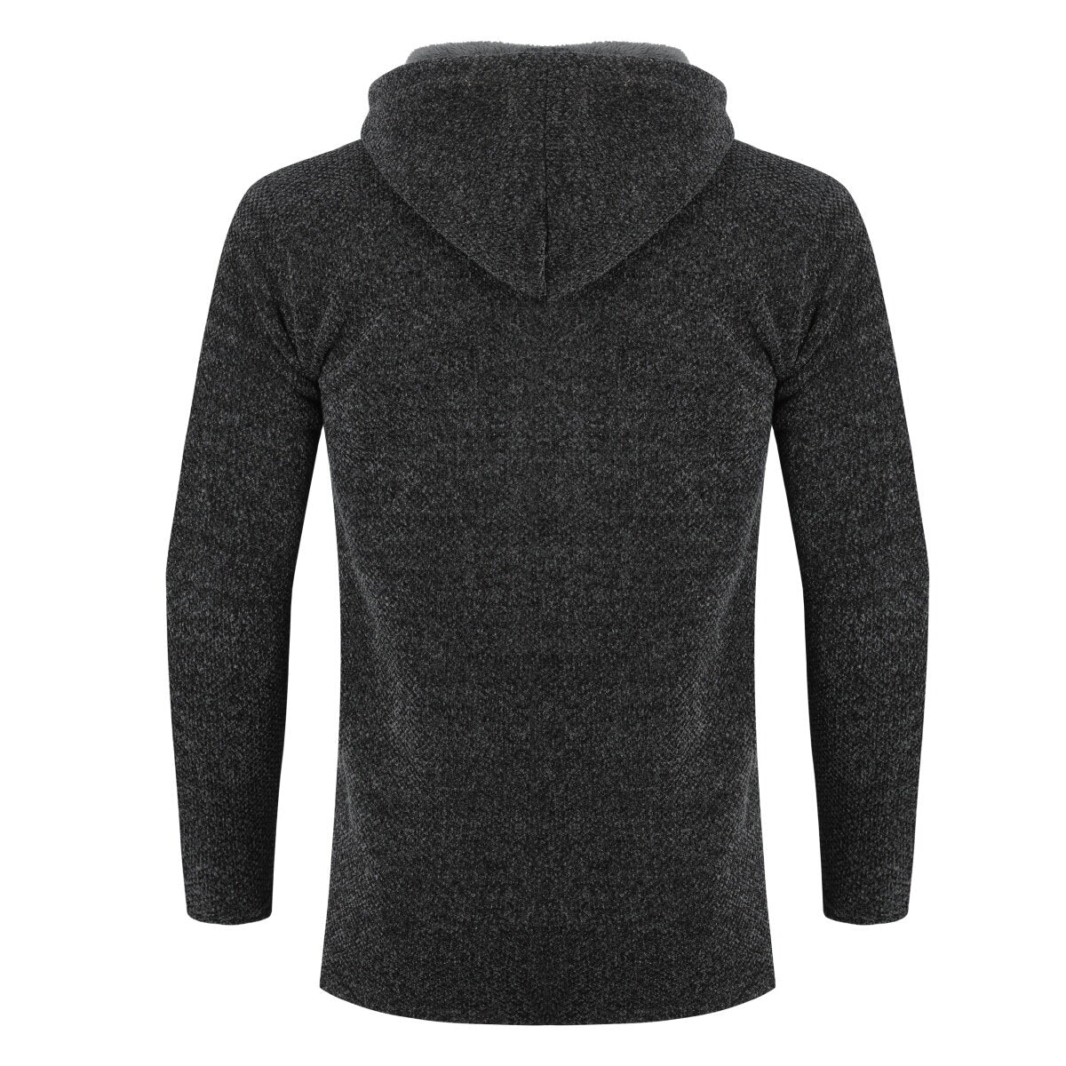 YOUTHUP Mens Hooded Plush Long Cardigan
