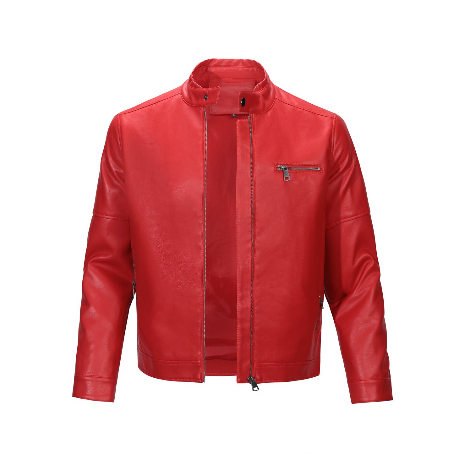 YOUTHUP Mens Simple Daily Workwear Motorcycle Leather Jacket