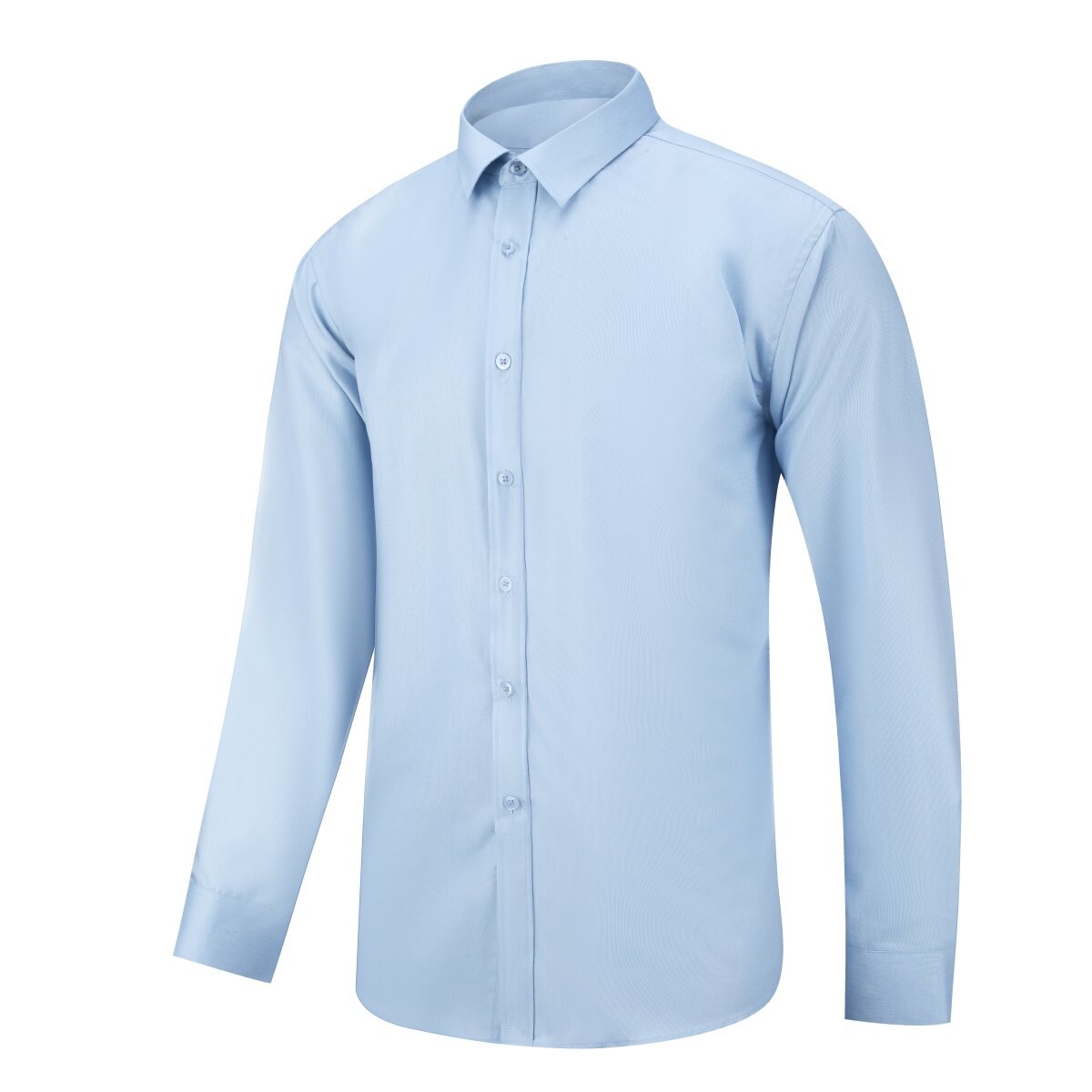 YFFUSHI Mens Long Sleeve Business Shirt Lightwight Lapel Formal Top