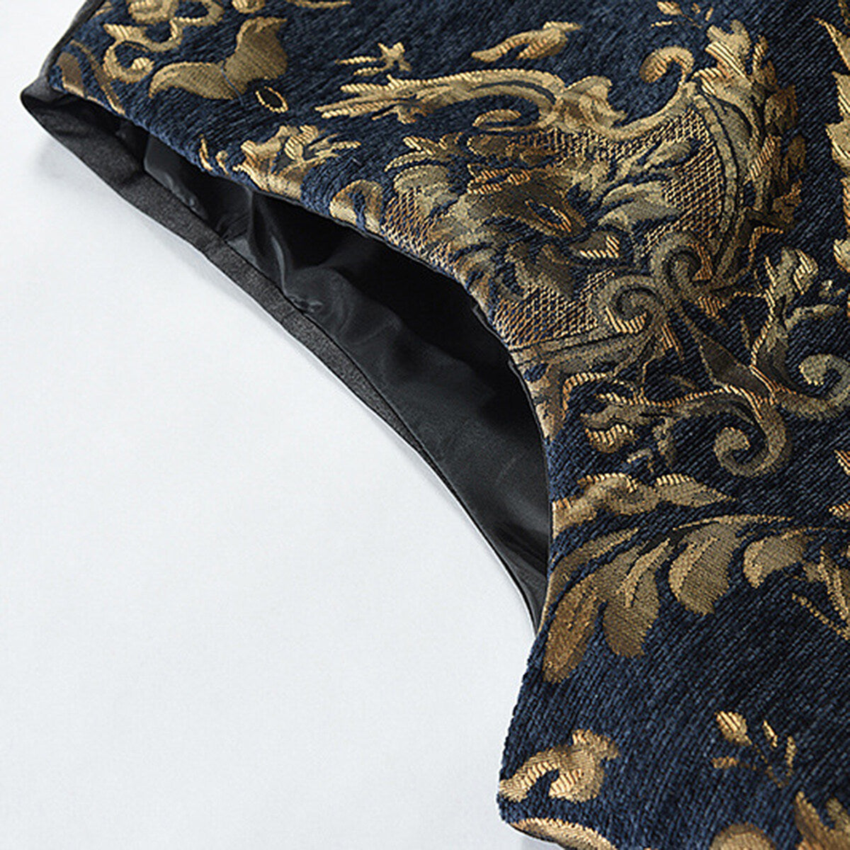 YFFUSHI Mens Elegant Jacquard Bronzing Slim Fit Suit Vest