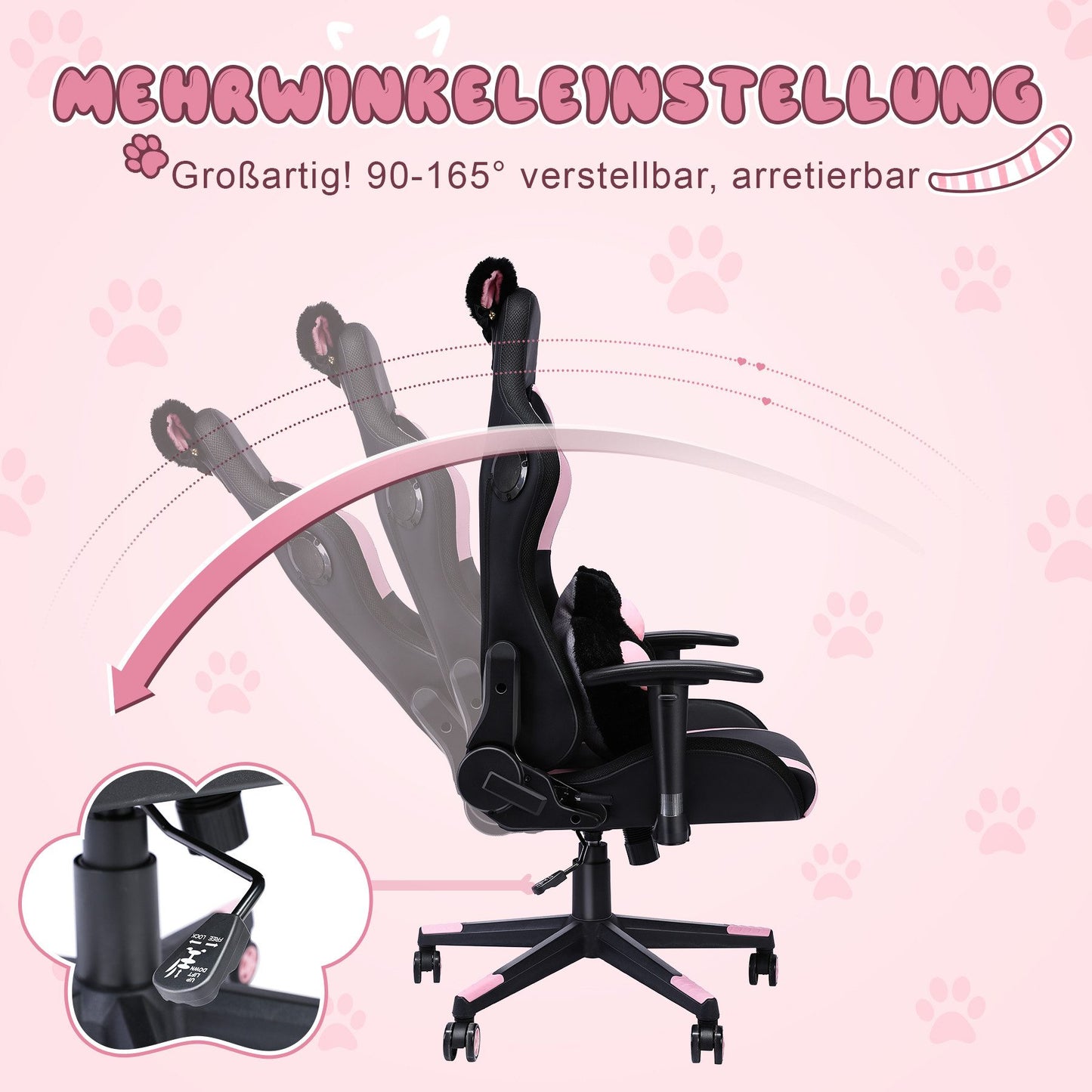 Gaming Stuhl LED Lautsprechern Gilmtter