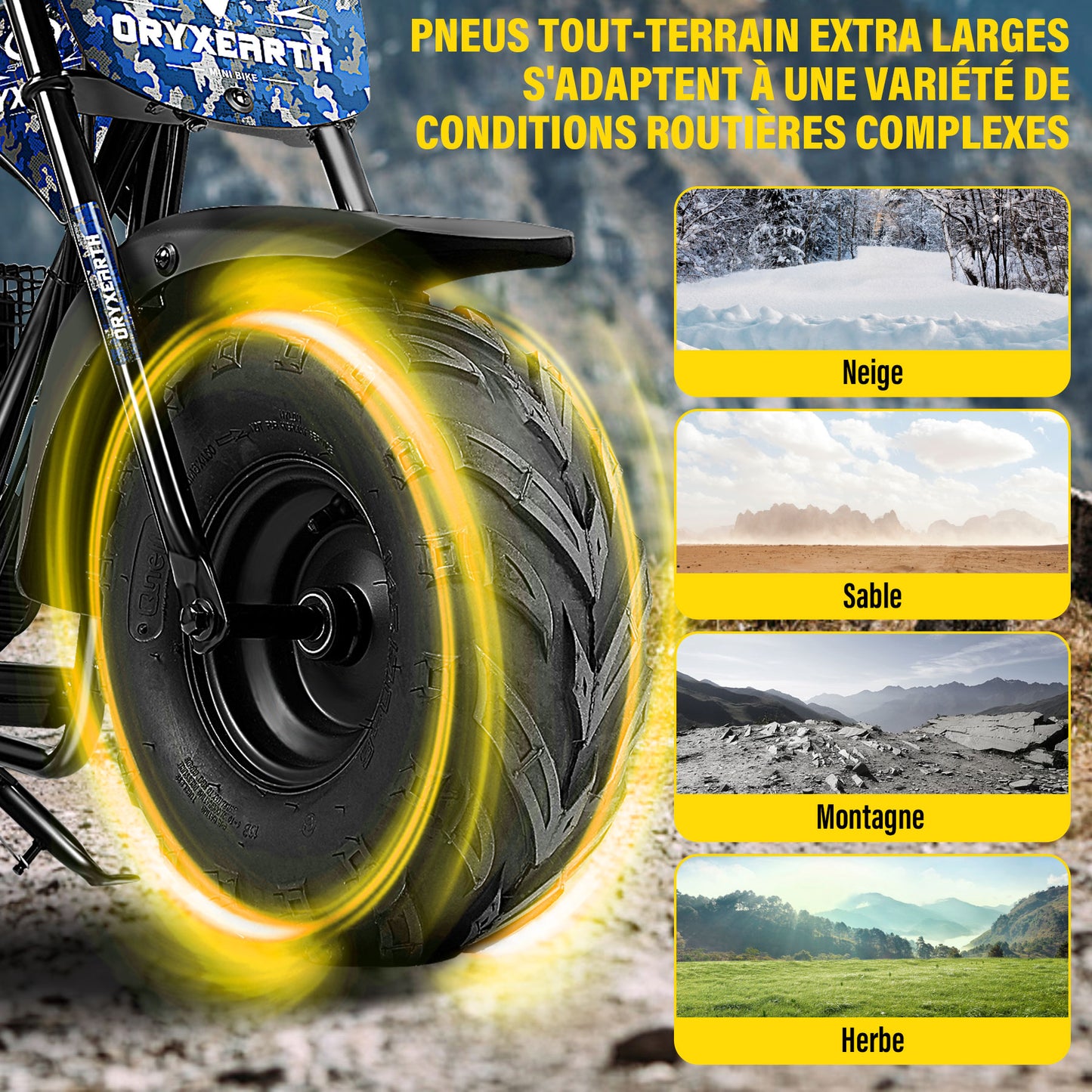 Vélo tout terrain pour enfants 105CC, 4 temps, fonctionnant à l'essence, mini moto tout terrain pour les plus de 13 ans