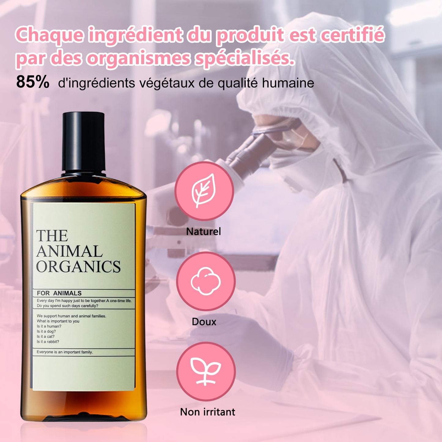 Soins THE ANIMAL ORGANICS Gouttes pour les oreilles de chien Fabriquées au Japon 100 ml
