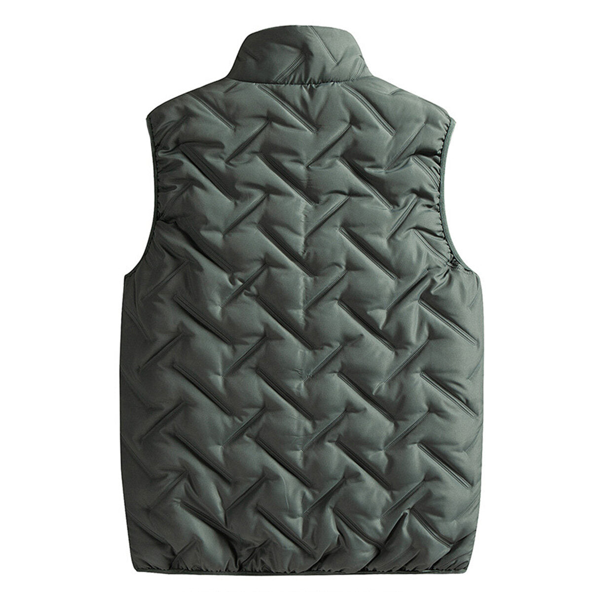 YFFUSHI Mens Bodywarmer Casual Loose Intarsia Down Vest