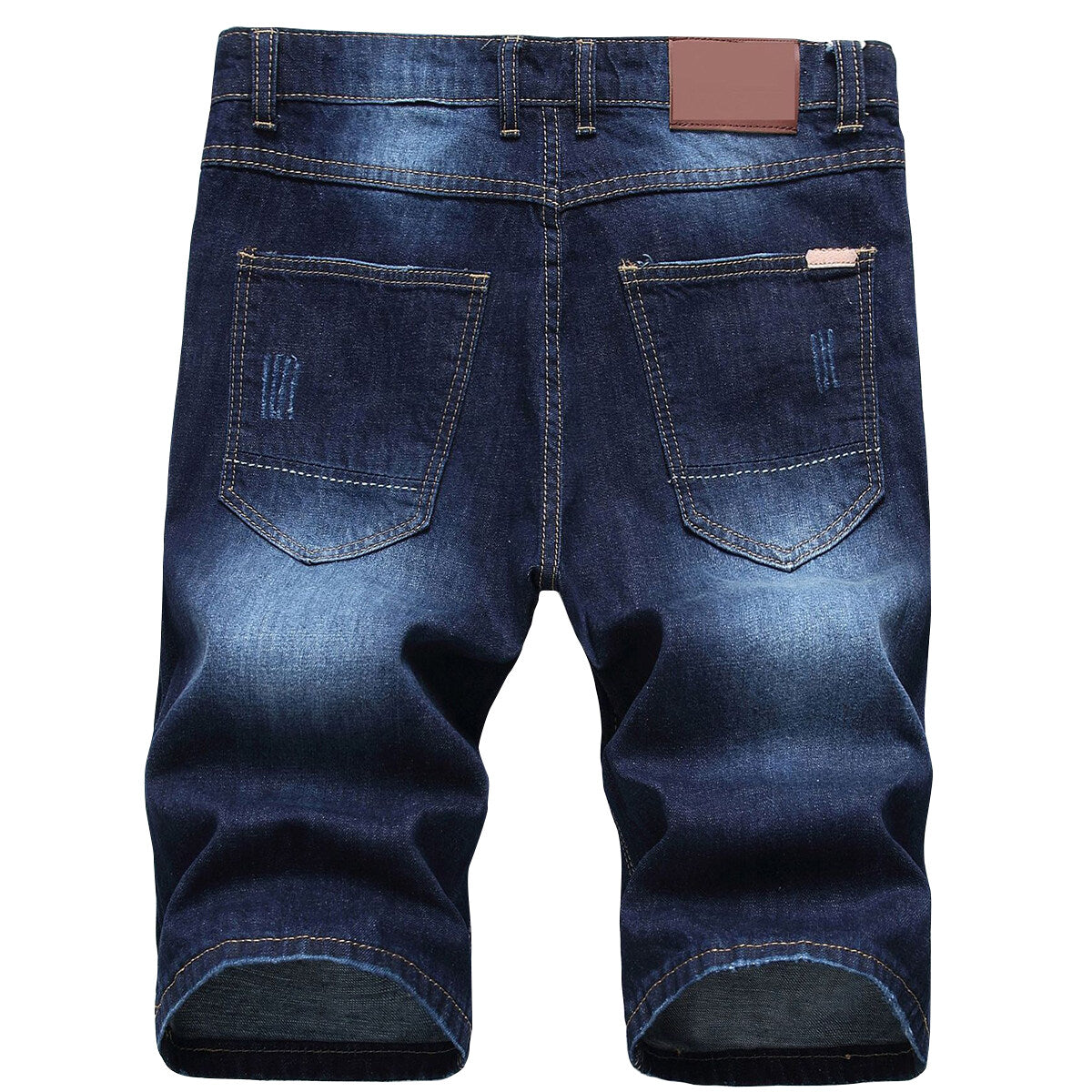 Mens Casual Daily Slim Ripped Denim Shorts