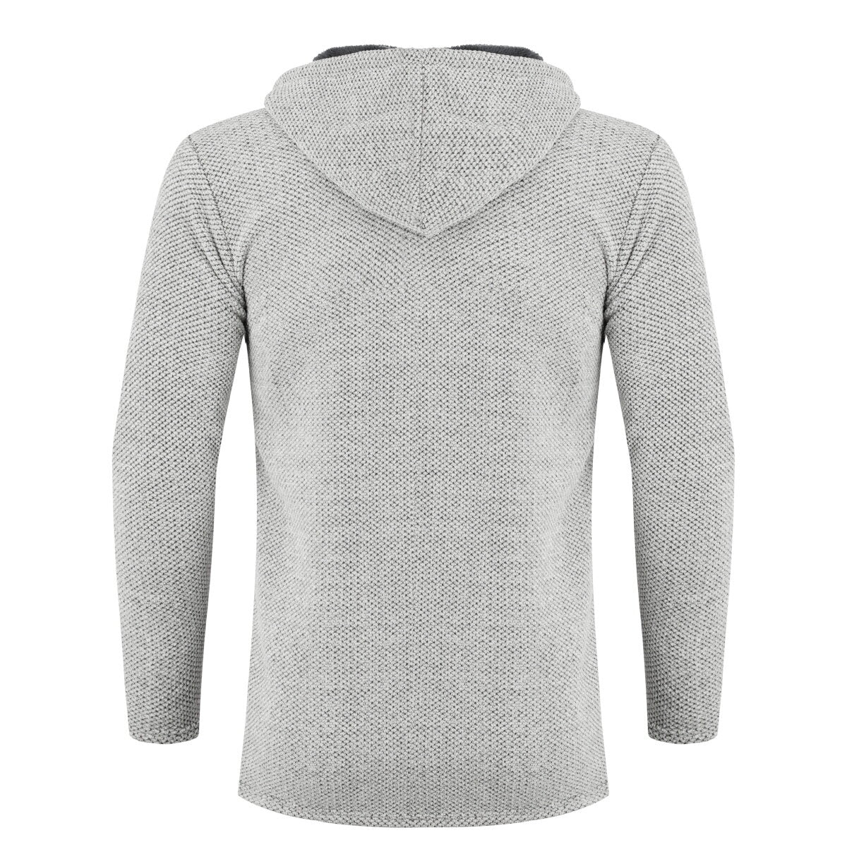 YFFUSHI Mens Hooded Plush Long Cardigan