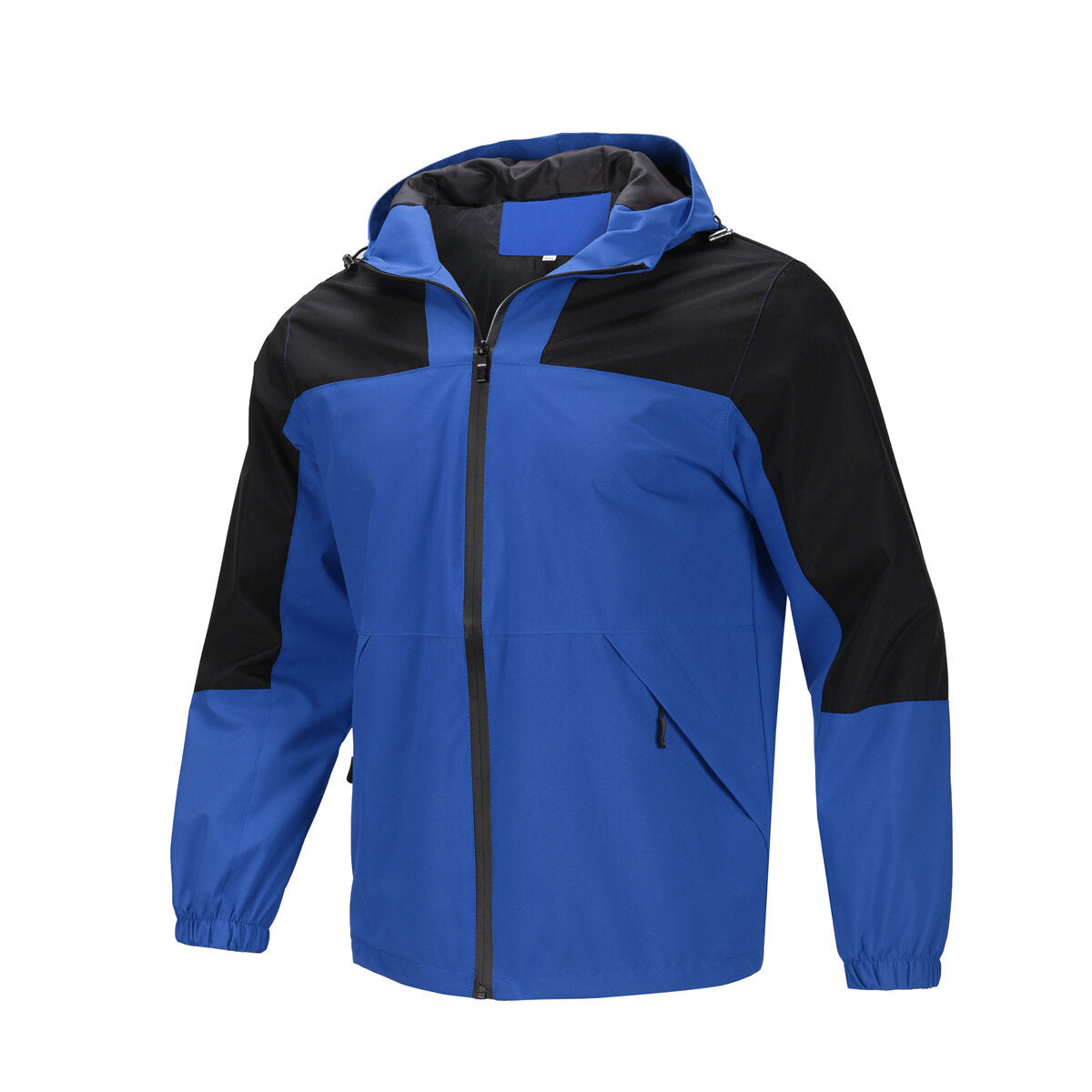 YFFUSHI Mens Lightweight Outdoor Jacket Hooded Waterproof Colorblock Coat