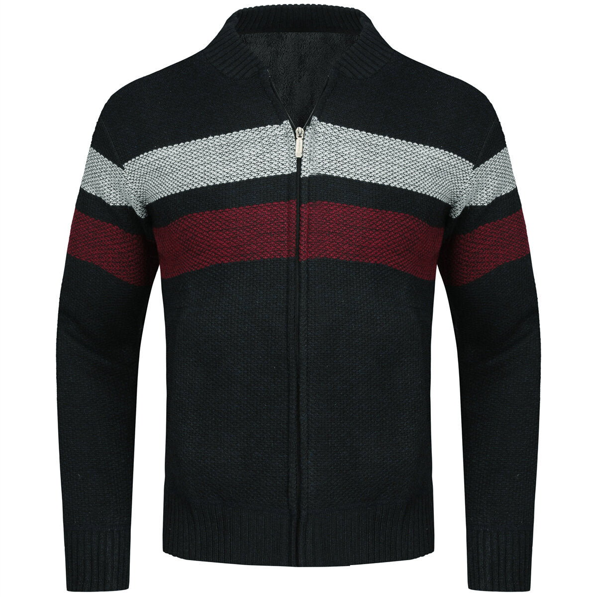 YOUTHUP Mens Casual Slim Full Zip Knitted Cardigan Sweaters