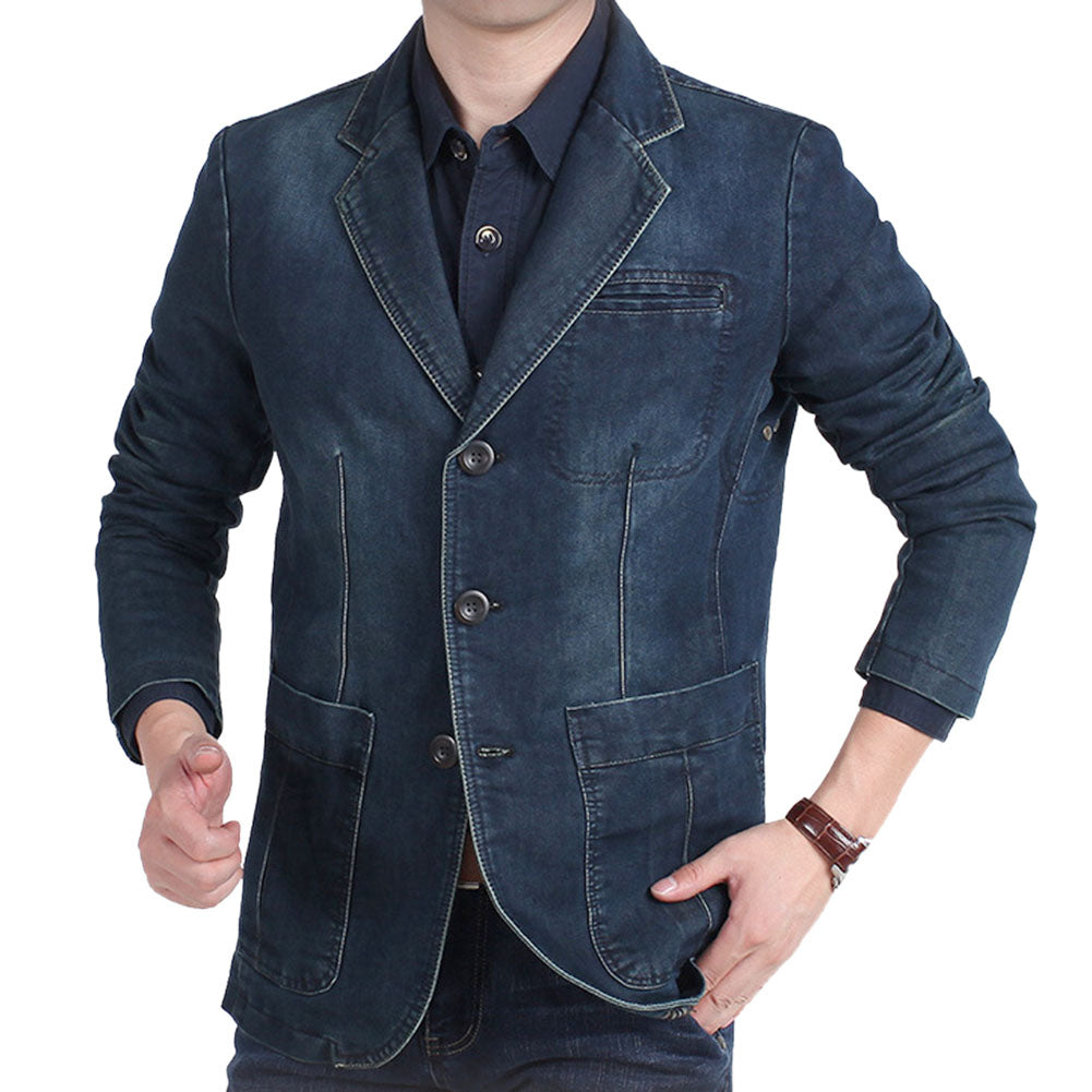 Cloudstyle Mens Casual two Buttons Slim Fit Jacket Lightweight Formal Business Blazer Sport Wathet Coat
