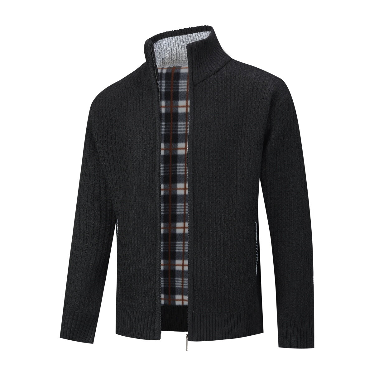 YOUTHUP Mens Slim Fit Solid Color Knit Cardigan