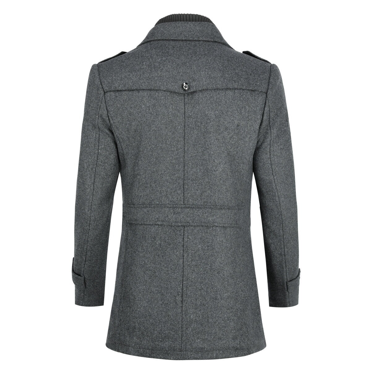 YFFUSHI Mens Wool Trench Coat Regular Fit Military Winter Thick Casual Peacoat