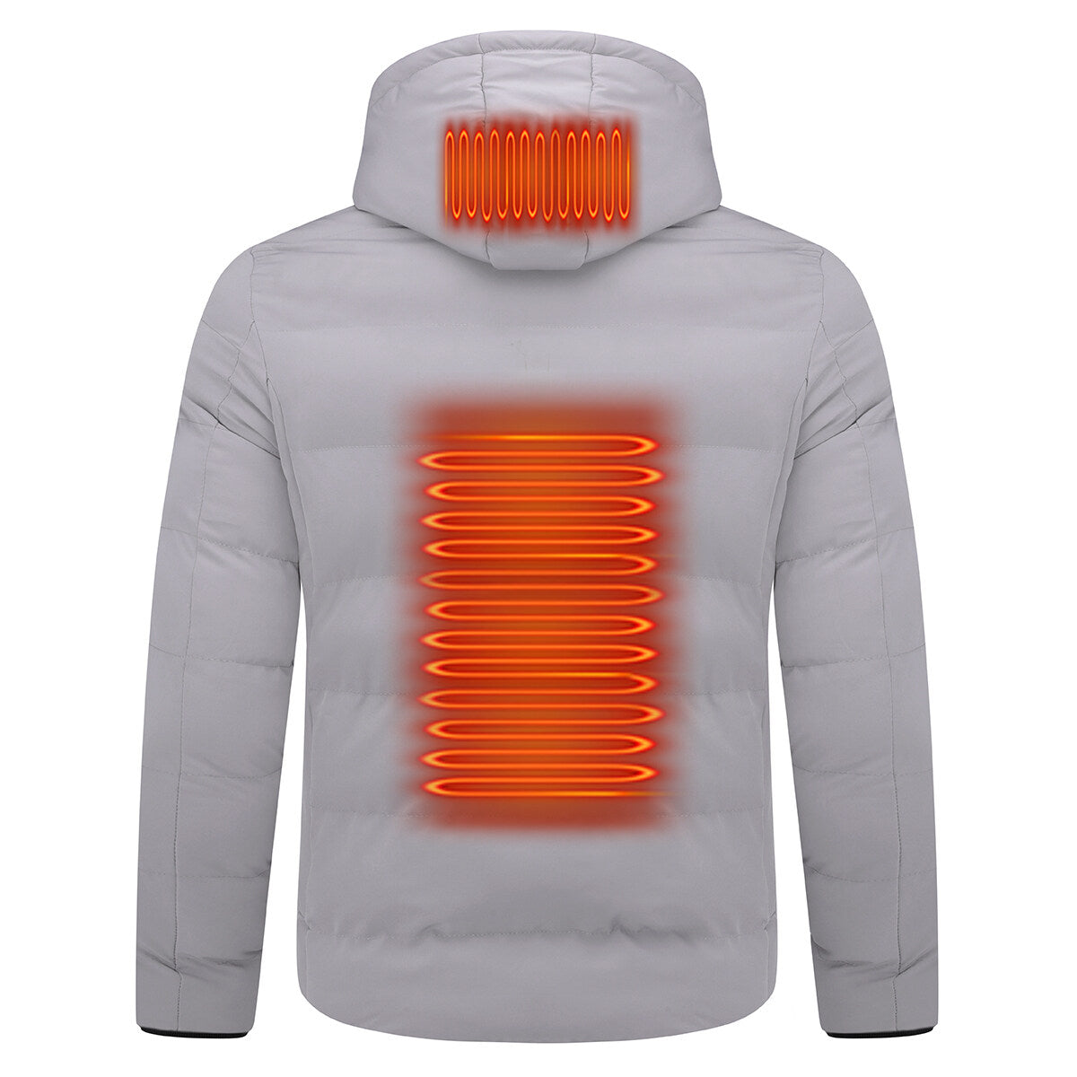YFFUSHI Mens Heated Down-Padded Coat Puffer Jacket