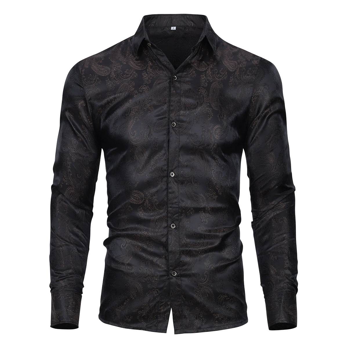 Cloudstyle Mens Paisley Shirt Long Sleeve Dress Shirt Button Down Casual Slim Fit