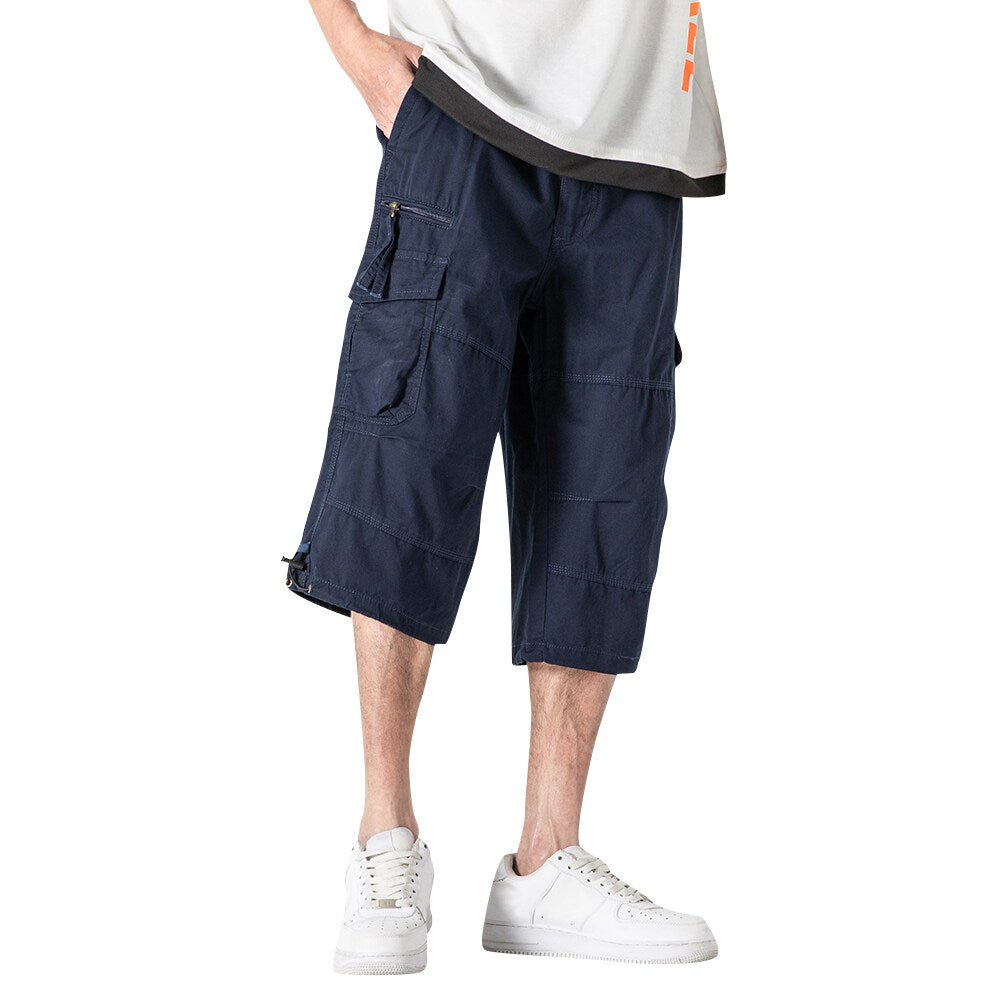 YFFUSHI Mens Casual Multi-pocket 3/4 Capri Pants
