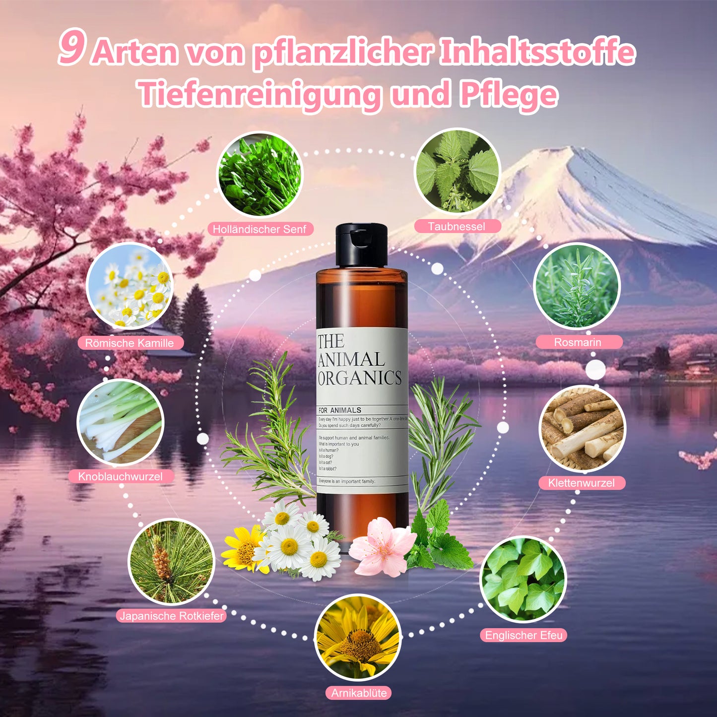 Champú para animales THE ANIMAL ORGANICS Champú para perros Natural Hecho en Japón 250 ml