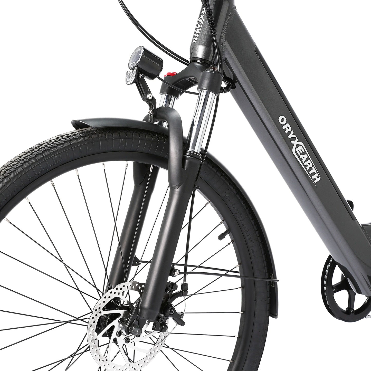 Bicicleta Elétrica Oryxearth 250W-SHIMANO7V (rodas de 27,5 cm - alumínio cinza brilhante)