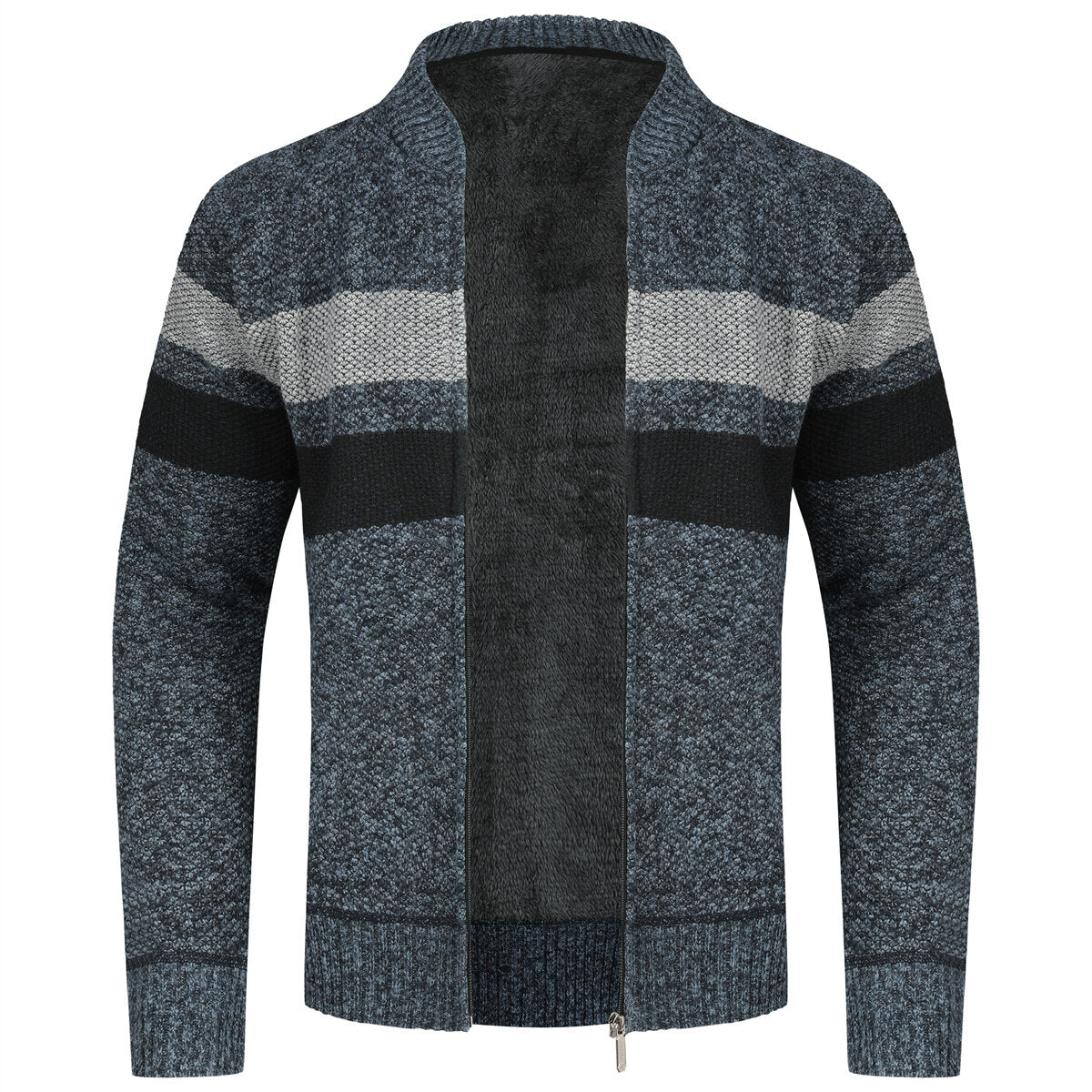 YOUTHUP Mens Casual Slim Full Zip Knitted Cardigan Sweaters