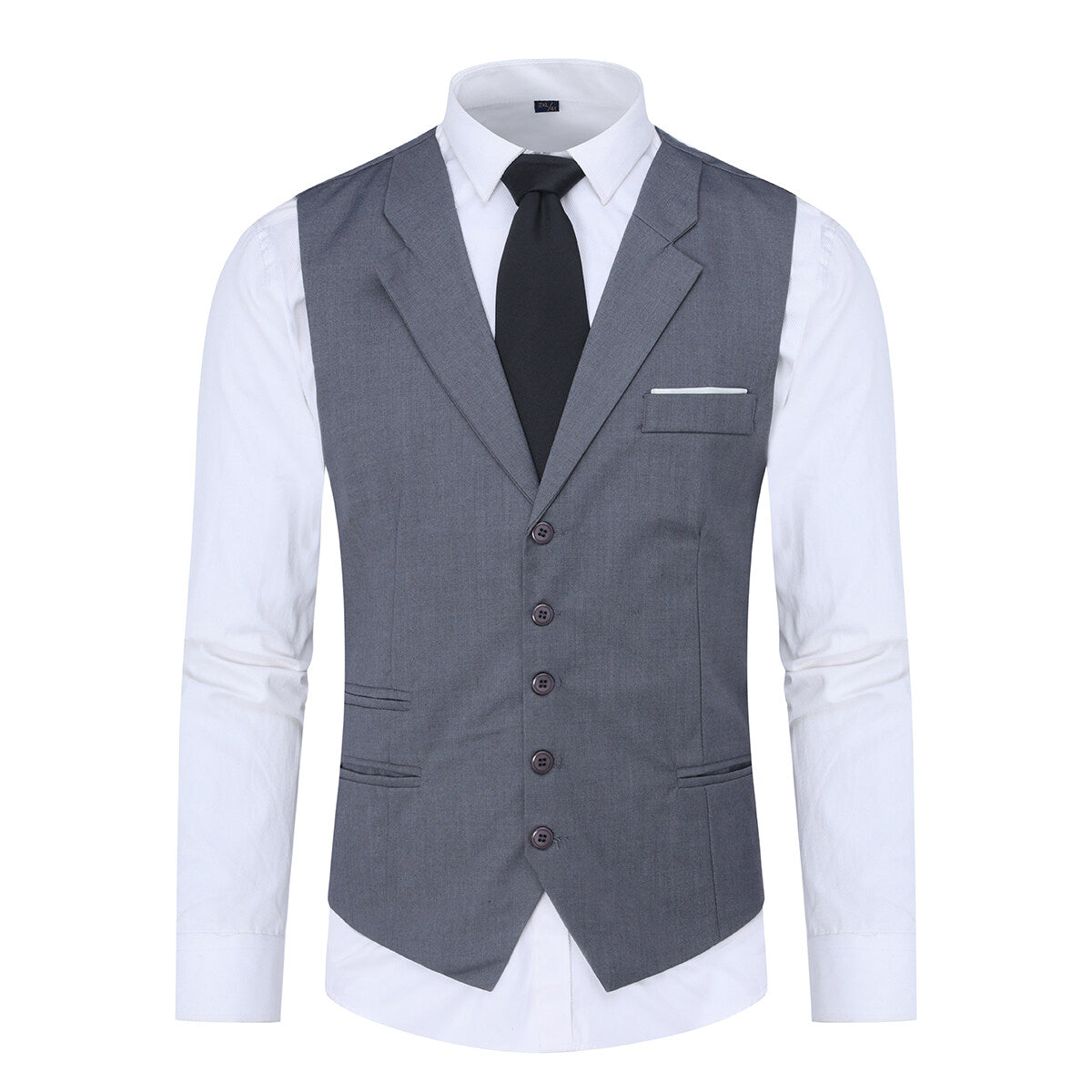 YOUTHUP Mens Business Slim Fit Notched Lapel Suit Vest