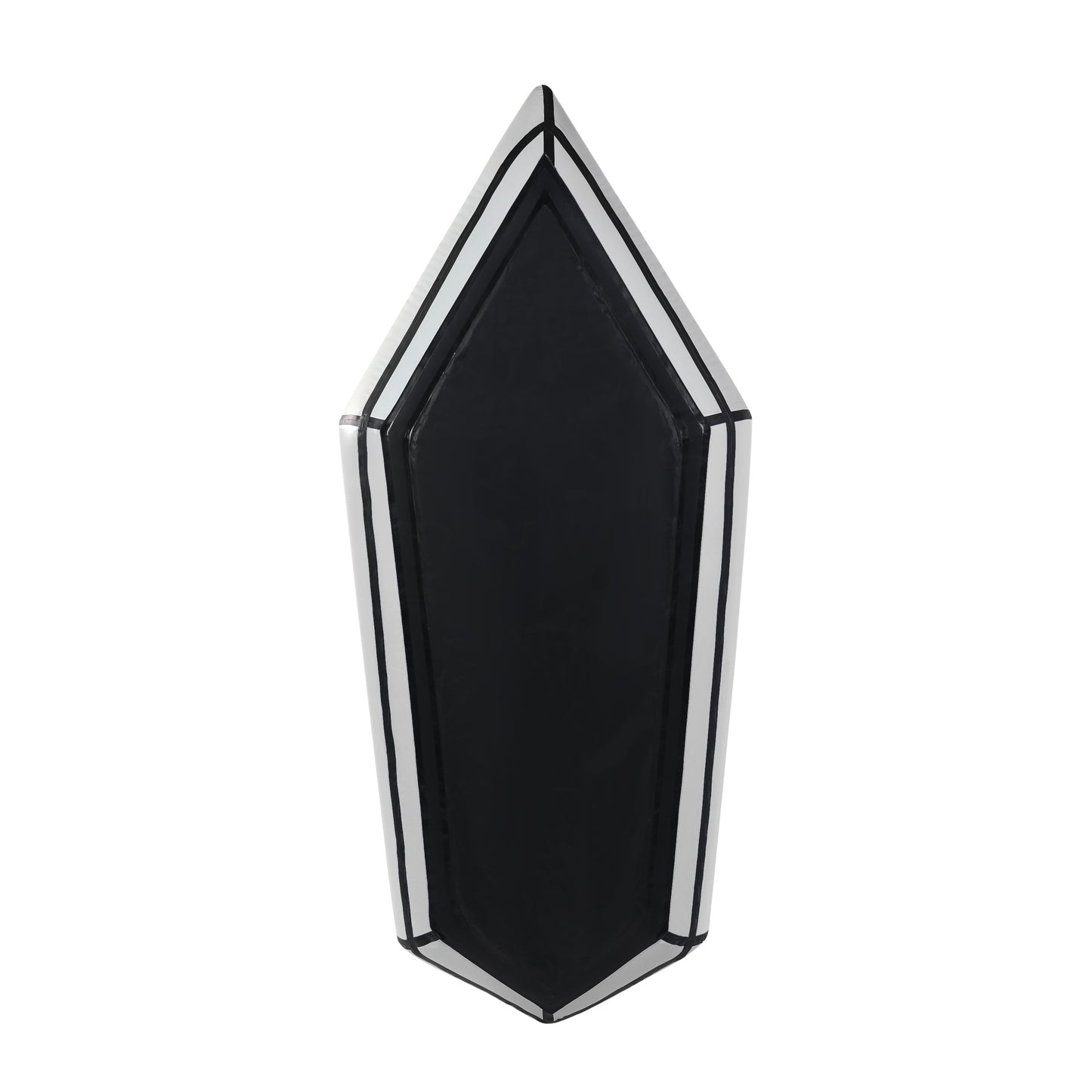 1-persoons opblaasbare boot, 210 cm TPU-kajak, Packraft opblaasbare boot voor volwassenen, lichtgewicht rugzakvlot voor raften op vlak water, fietsdrift, vissen, avontuur, compacte kano, grijze vin