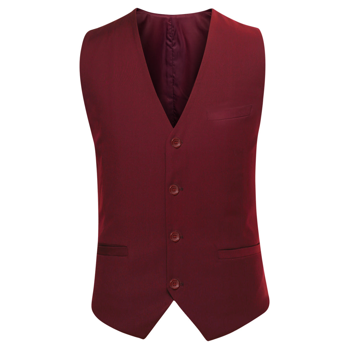 Cloudstyle Men's 3-Piece 2 Buttons Slim Fit Solid Color Jacket Smart Wedding Formal Suit