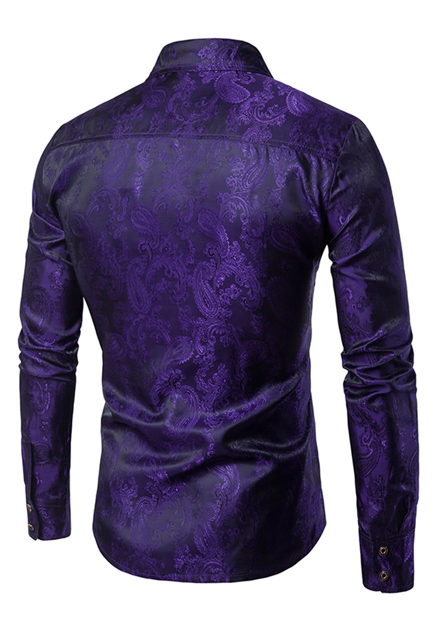 Cloudstyle Mens Paisley Shirt Long Sleeve Dress Shirt Button Down Casual Slim Fit