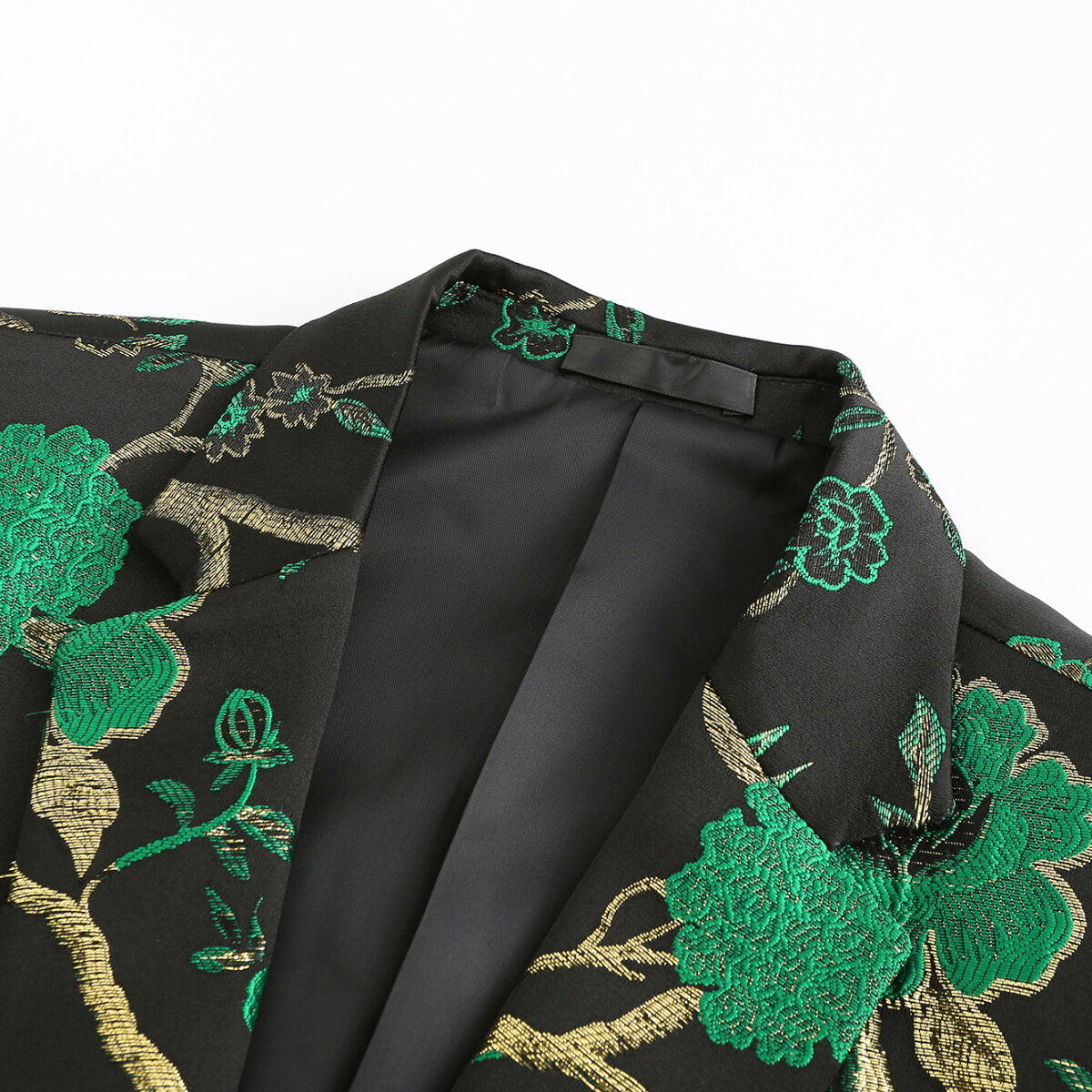YFFUSHI Mens Embroidery Blazer Slim Fit Flowery Suit Jacket Stylish Floral Tuxedo for Dinner Party Prom