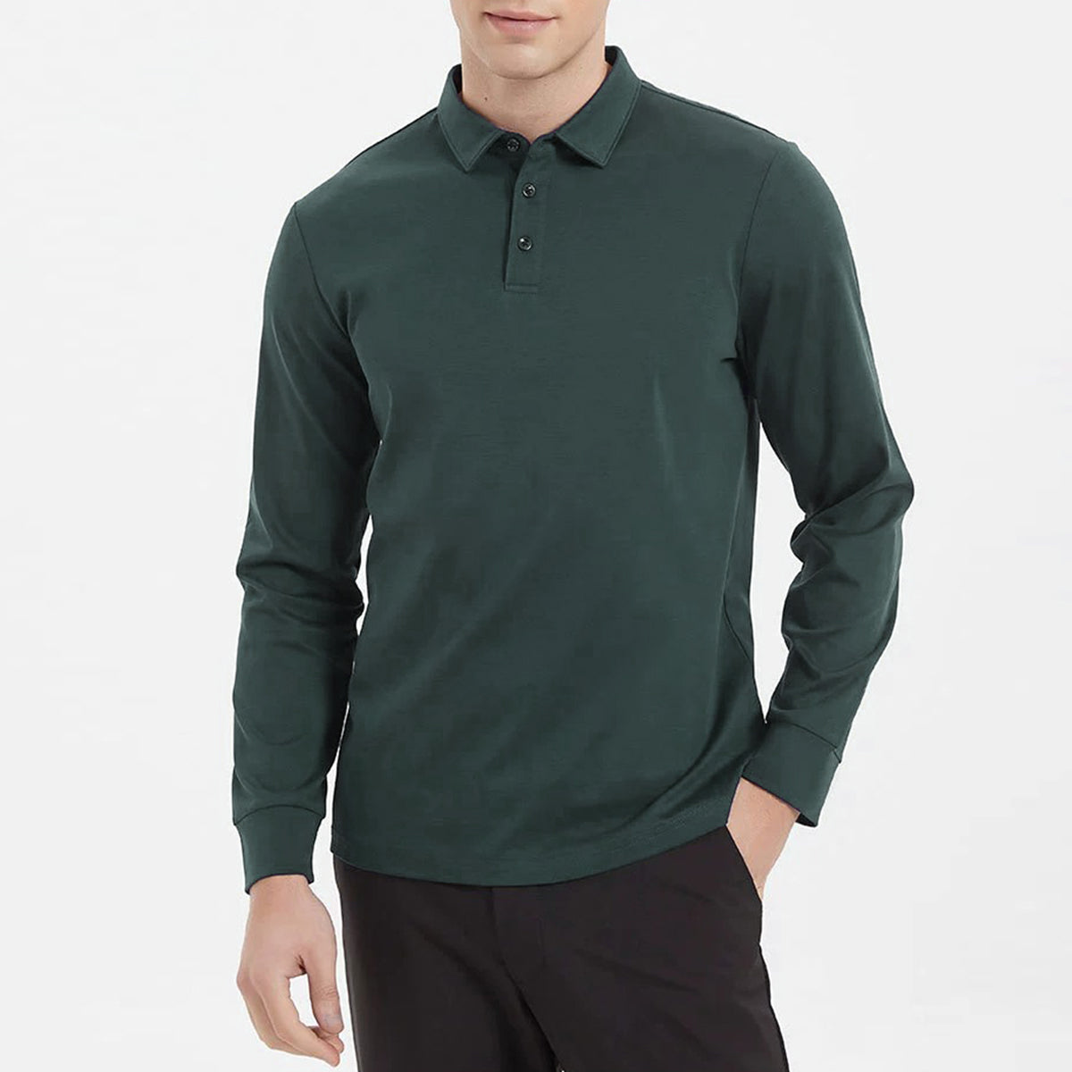 YOUTHUP Mens Soft Mercerized Cotton Long Sleeve Non-iron Shirt