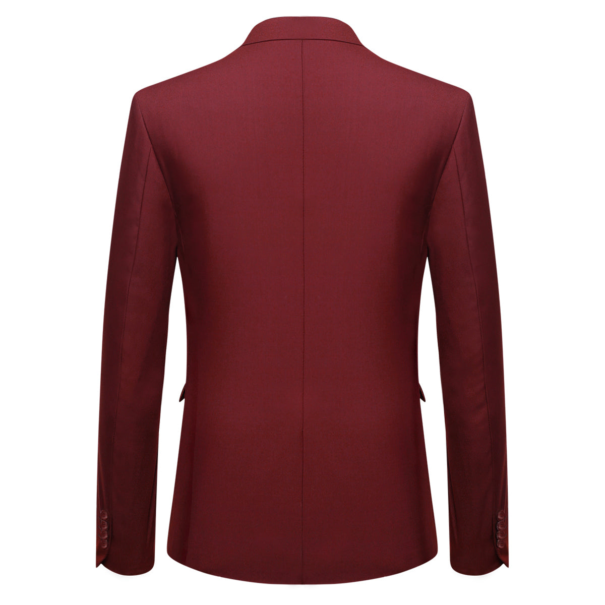Cloudstyle Men's 3-Piece 2 Buttons Slim Fit Solid Color Jacket Smart Wedding Formal Suit