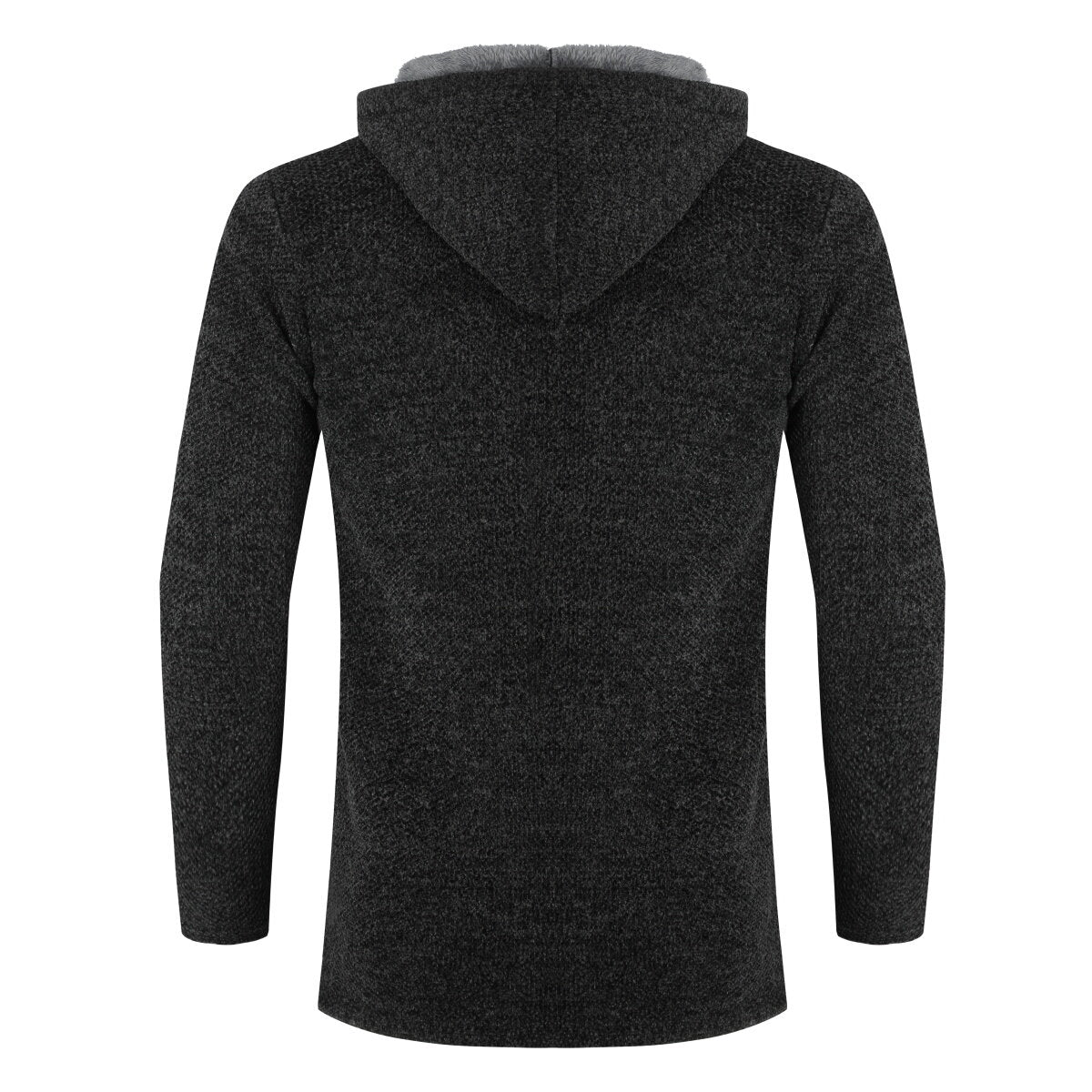 YOUTHUP Mens Hooded Plush Long Cardigan