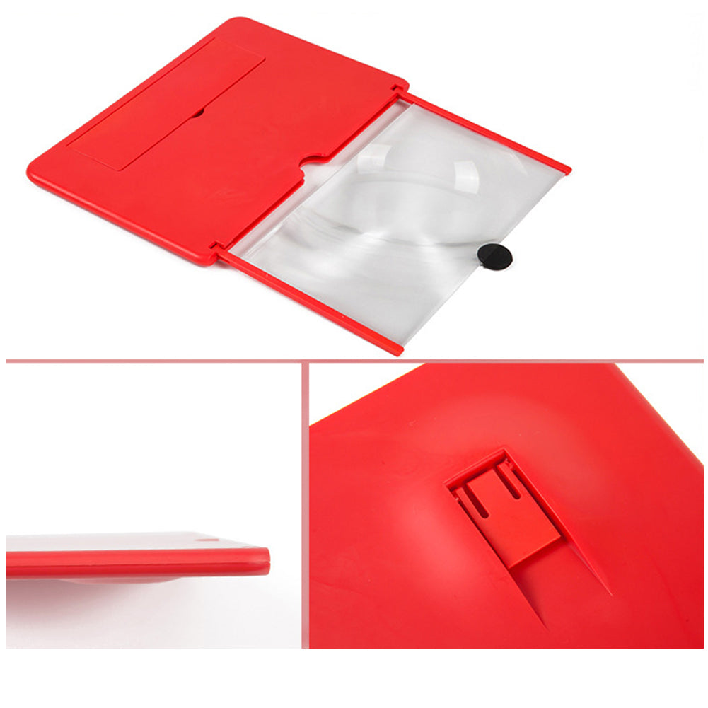10 inch vergrootglas voor mobiele telefoons, opvouwbaar vergrootglas voor alle smartphones, cadeau, wit