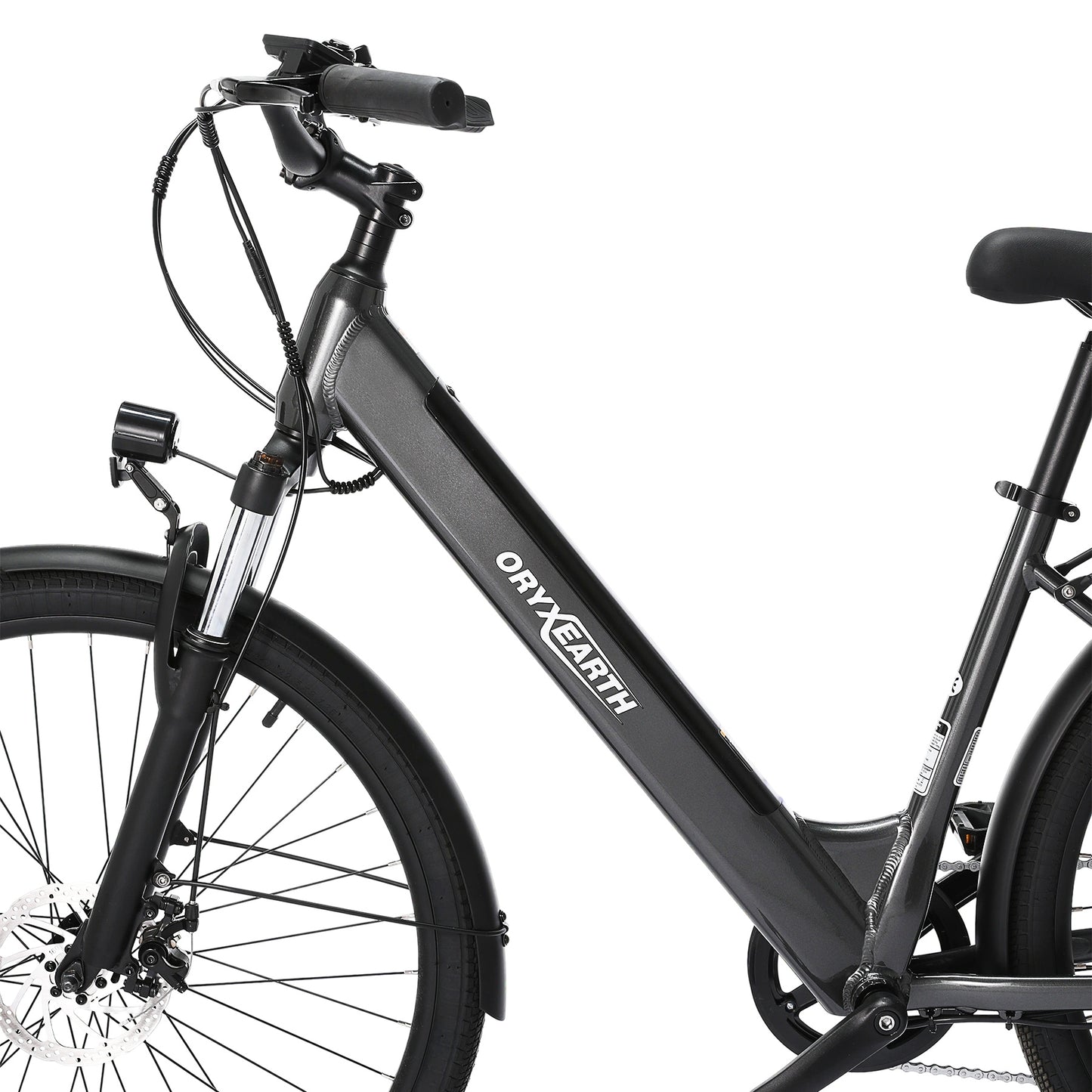 Bicicleta Elétrica Oryxearth 250W-SHIMANO7V (rodas de 27,5 cm - alumínio cinza brilhante)