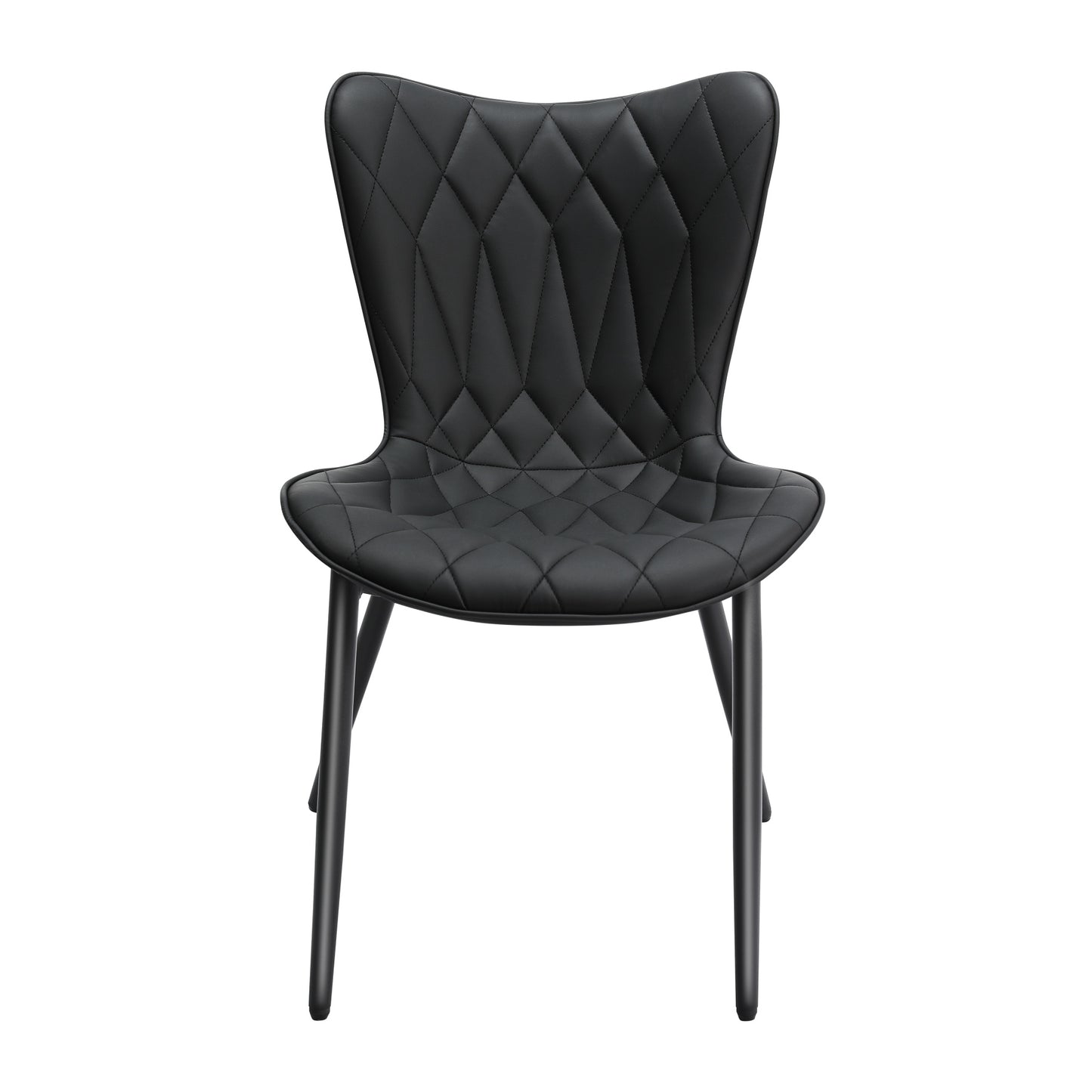 Cadeira em Pele de Gato com Diamond Quilted*2 HOMEMIYN (54x53x96 cm - preto)