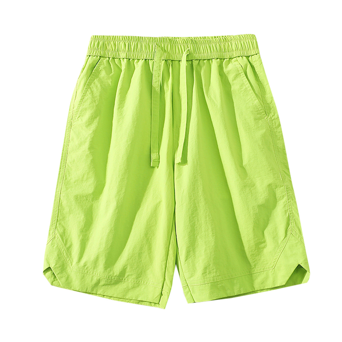 YFFUSHI Mens Drawstring Straight Sportsman Shorts Cropped Pants