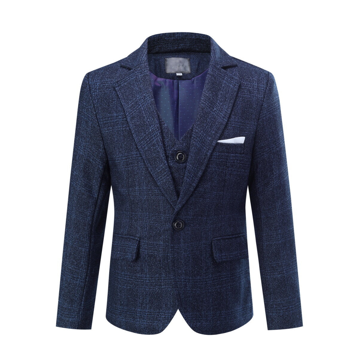 YFFUSHI Boys Suit 4Pcs Formal Evening Wedding (Blazer+Vest+Pants+Tie)