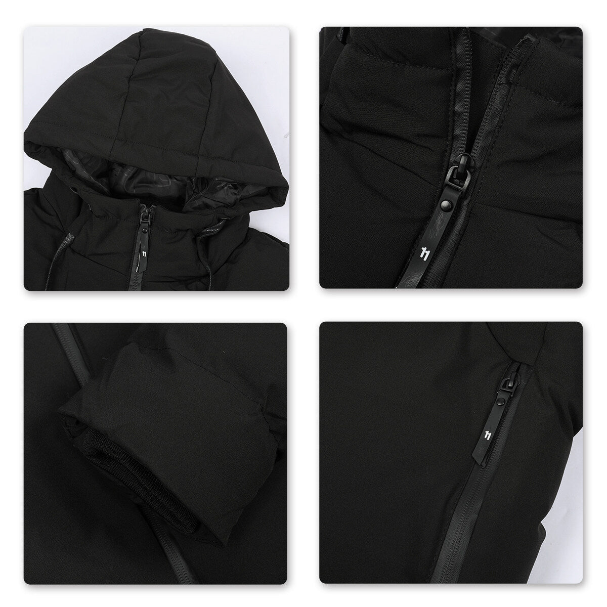 YFFUSHI Mens Heated Down-Padded Coat Puffer Jacket