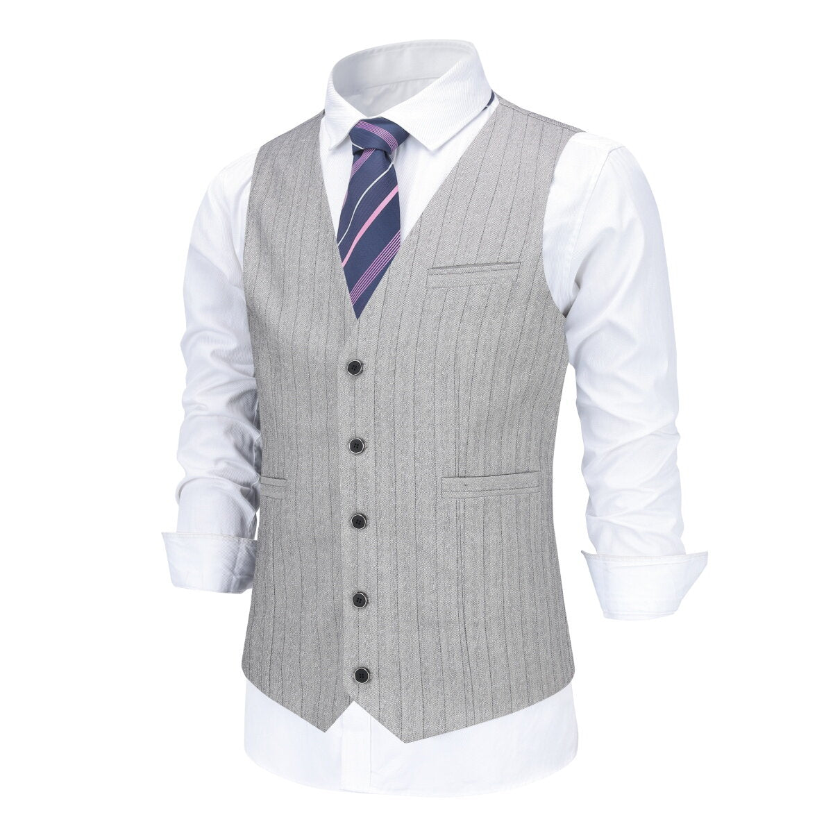 YOUTHUP Mens Formal Business Slim Fit Suit Vest