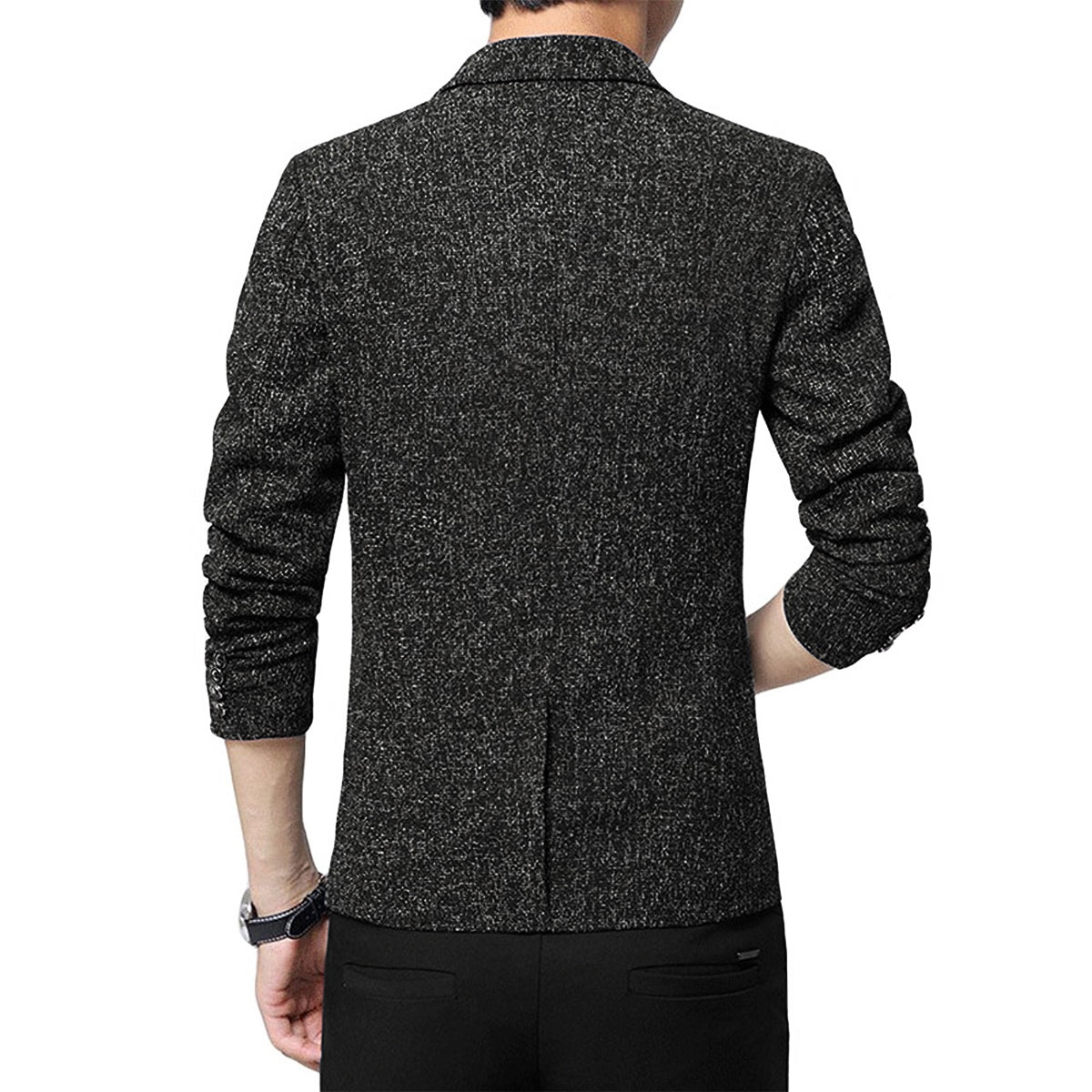 Cloudstyle Men's Suit Jacket One Button Slim Fit Sport Coat Business Daily Black Blazer