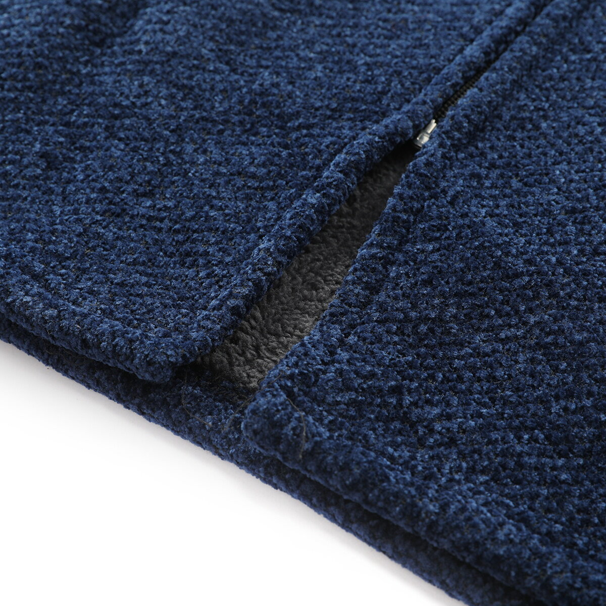 YOUTHUP Mens Hooded Plush Long Cardigan