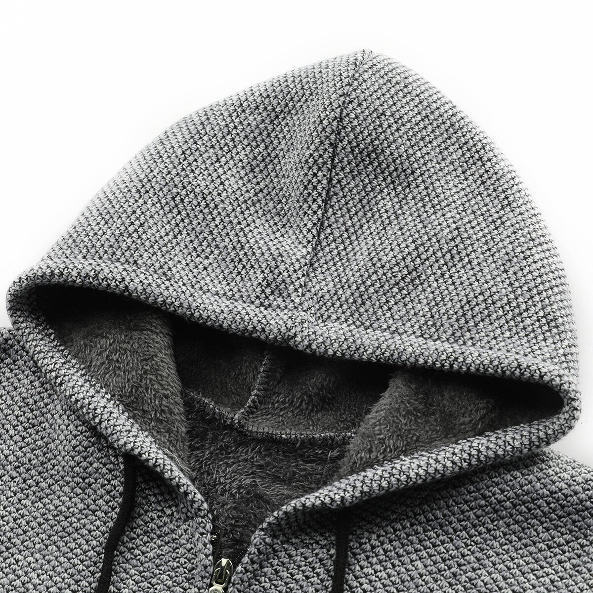 YFFUSHI Mens Knitted Sweater Hooded Zip Cardigan