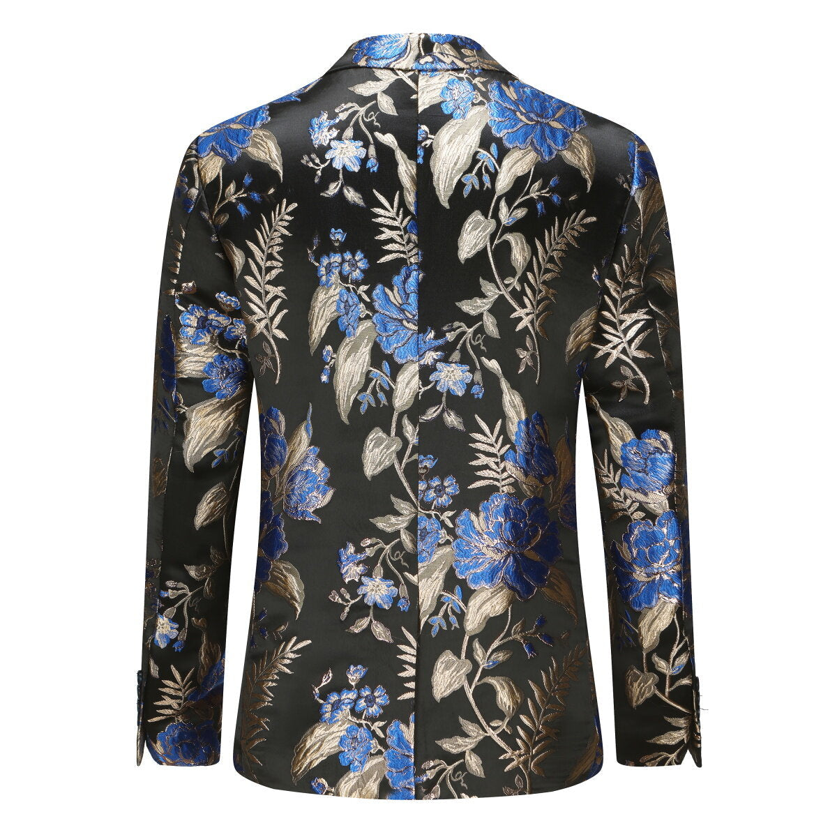 YFFUSHI Mens 2 Piece Floral Embroidered Suit Set Fit 1 Button Suit Jacket and Trousers