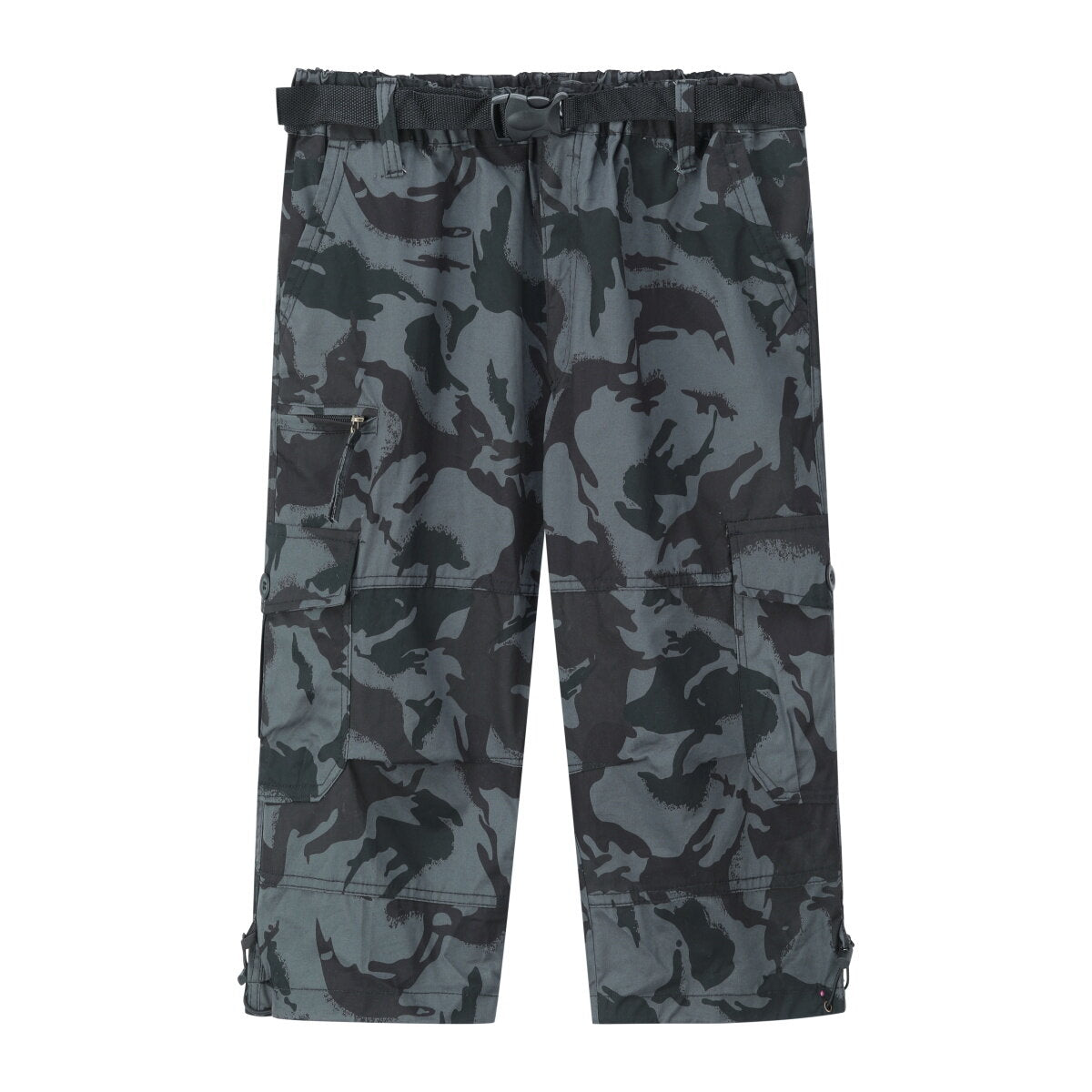 Mens Capri Pants Summer Casual Sports Cargo Multi-Pocket Shorts