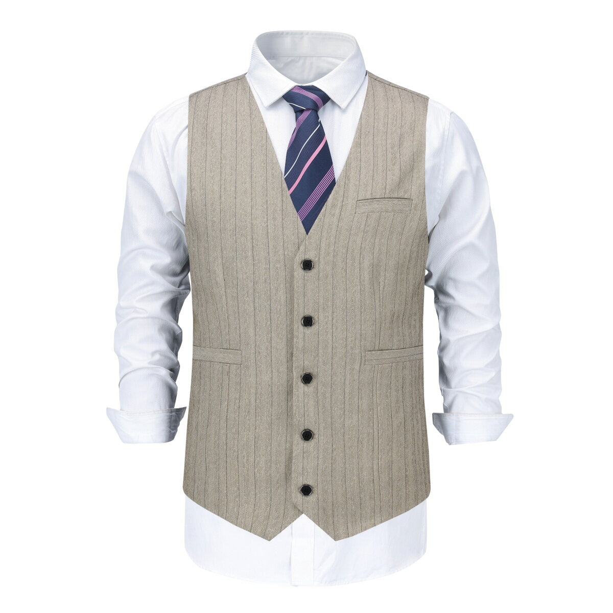 YOUTHUP Mens Formal Business Slim Fit Suit Vest