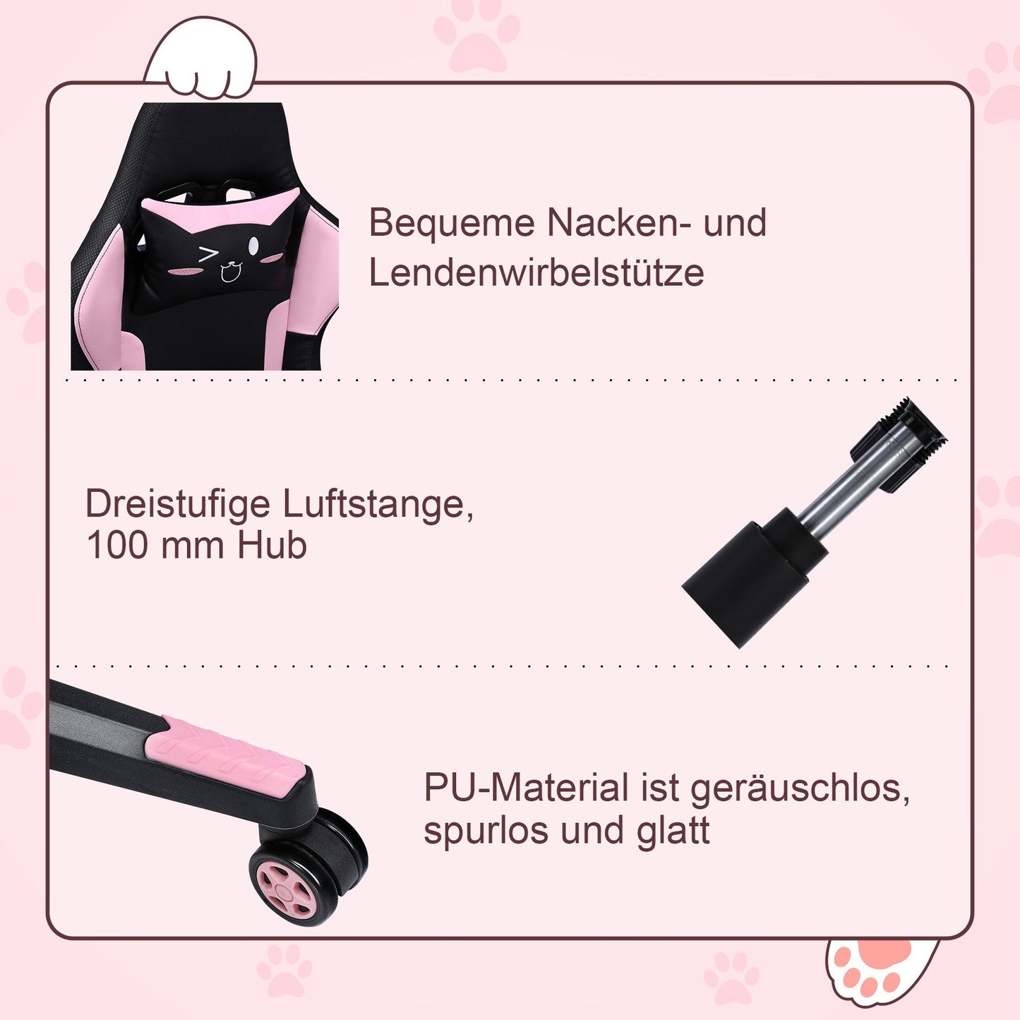 Gaming Stuhl LED Lautsprechern Gilmtter