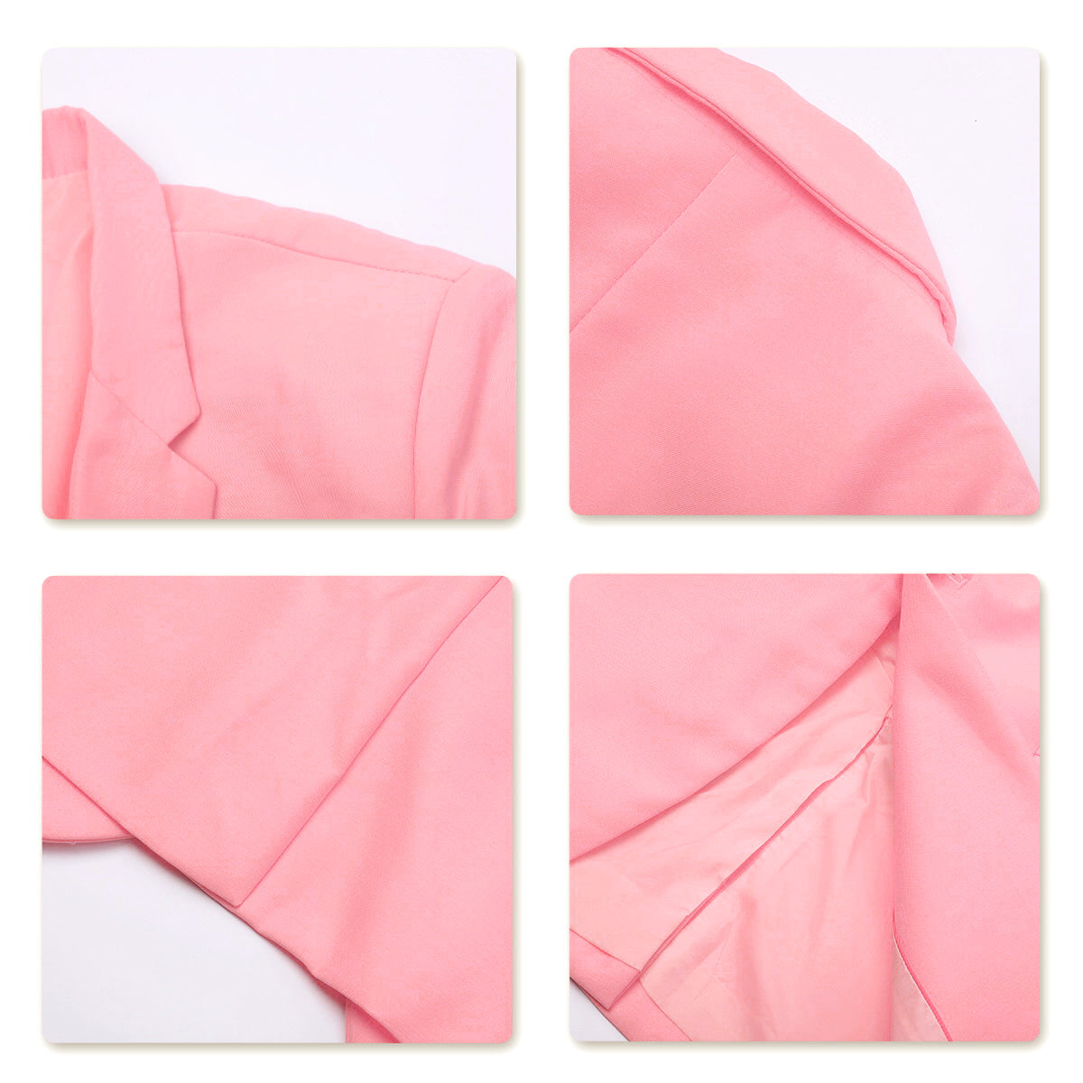 Cloudstyle Men's Suit Single-Breasted One Button Center Vent 2 Pieces Slim Fit Formal Pink Suits