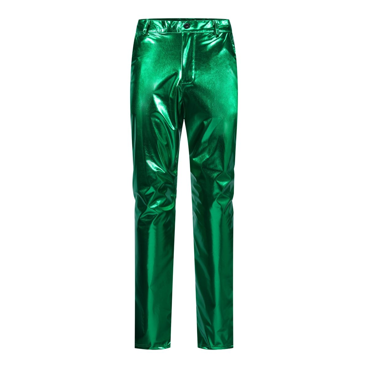 YOUTHUP Mens 2Pce Suit Glossy Shiny Tuxedo Waterproof Blazer and Pants