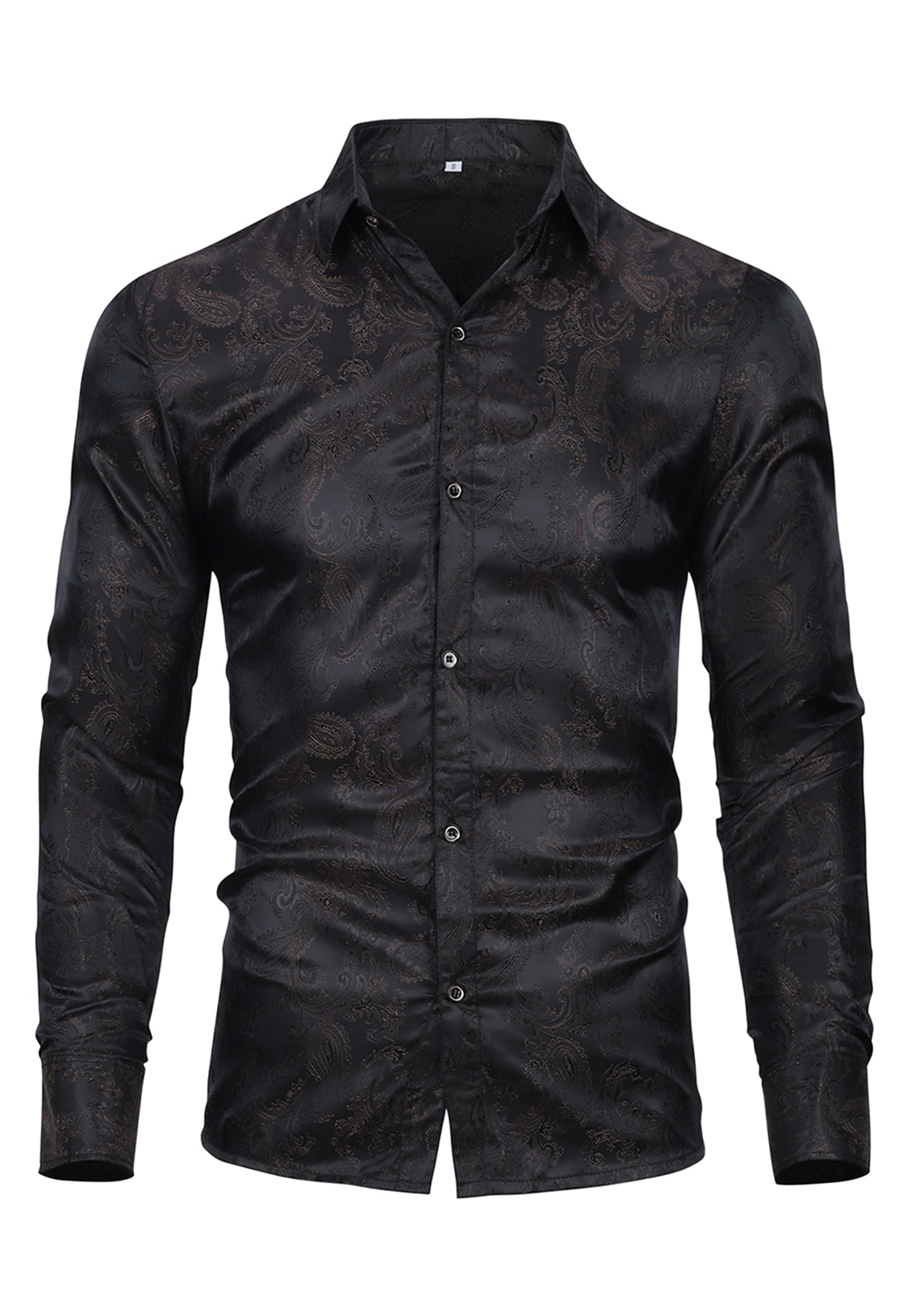 Cloudstyle Mens Paisley Shirt Long Sleeve Dress Shirt Button Down Casual Slim Fit