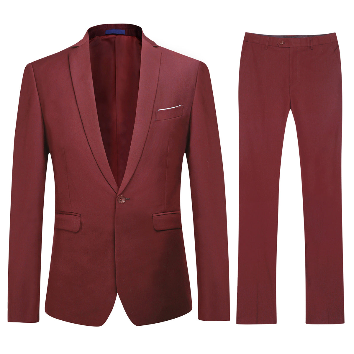 Cloudstyle Men's 2-Piece Suits Slim Fit 1 Button Dress Suit Jacket Blazer & Pants Set